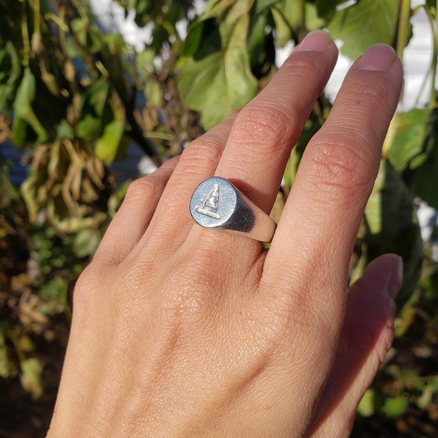 traffic cone wax seal signet ring