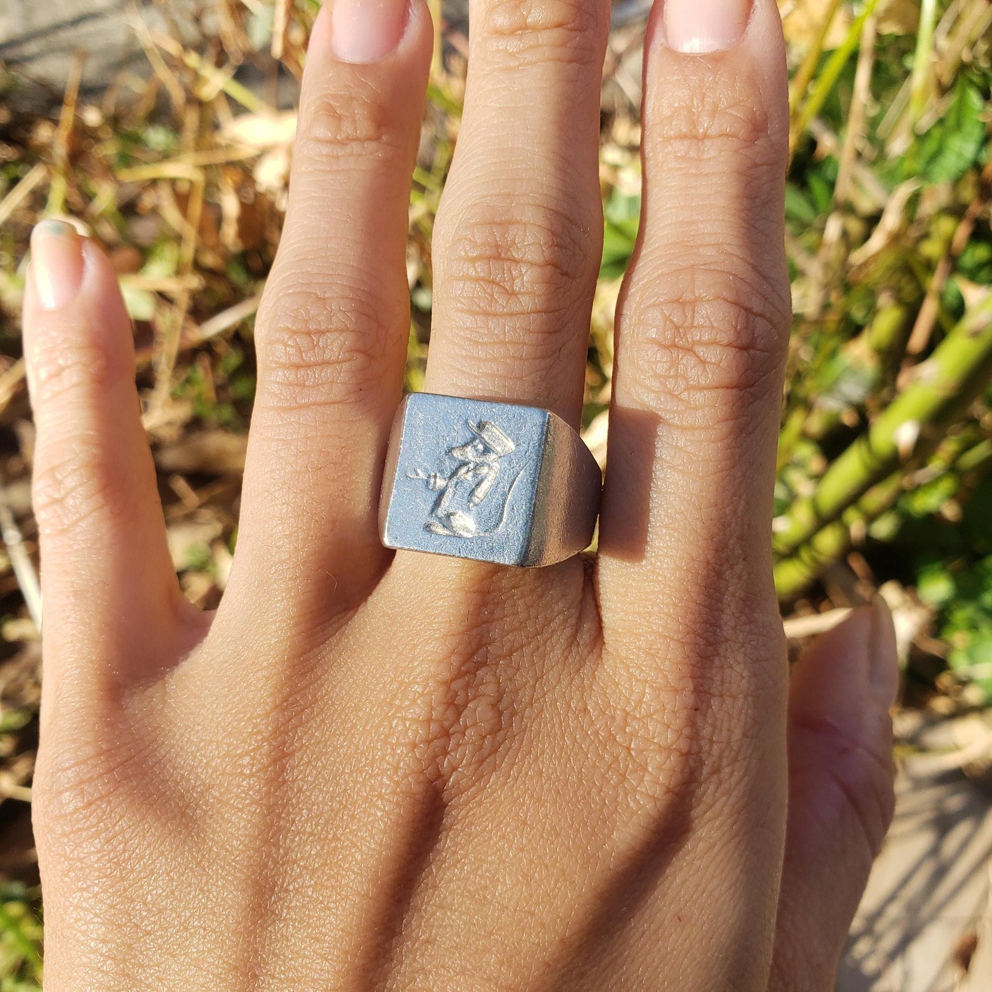Doormouse wax seal signet ring