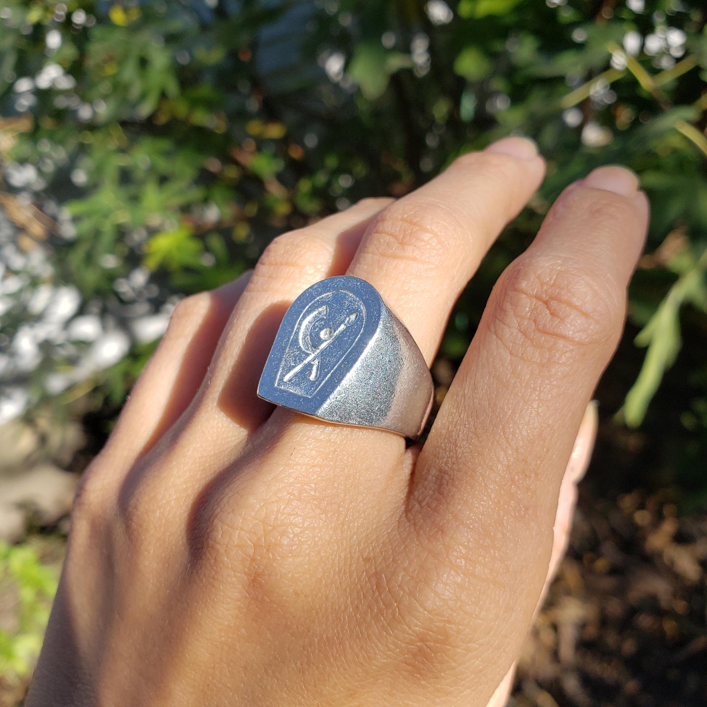 Egyptian warrior weapons wax seal signet ring