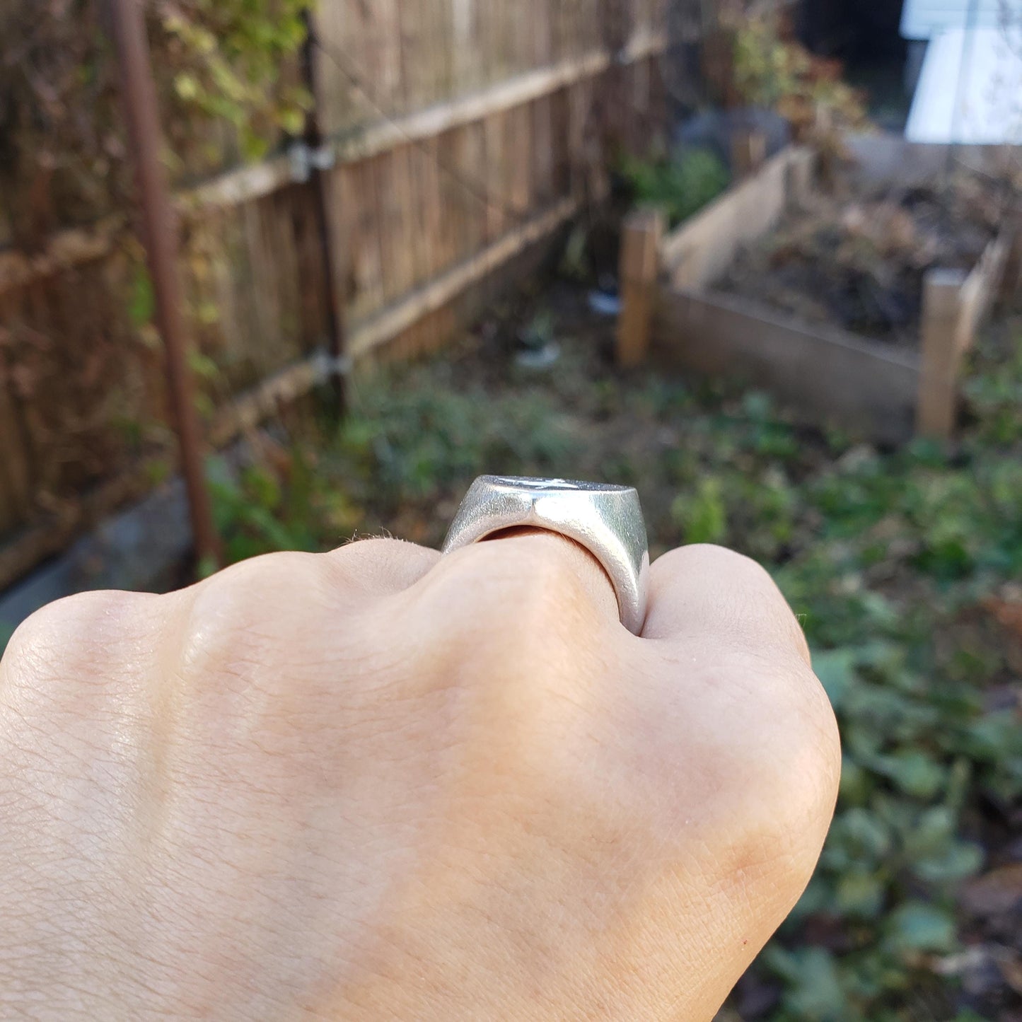 Rapier and buckler wax seal signet ring