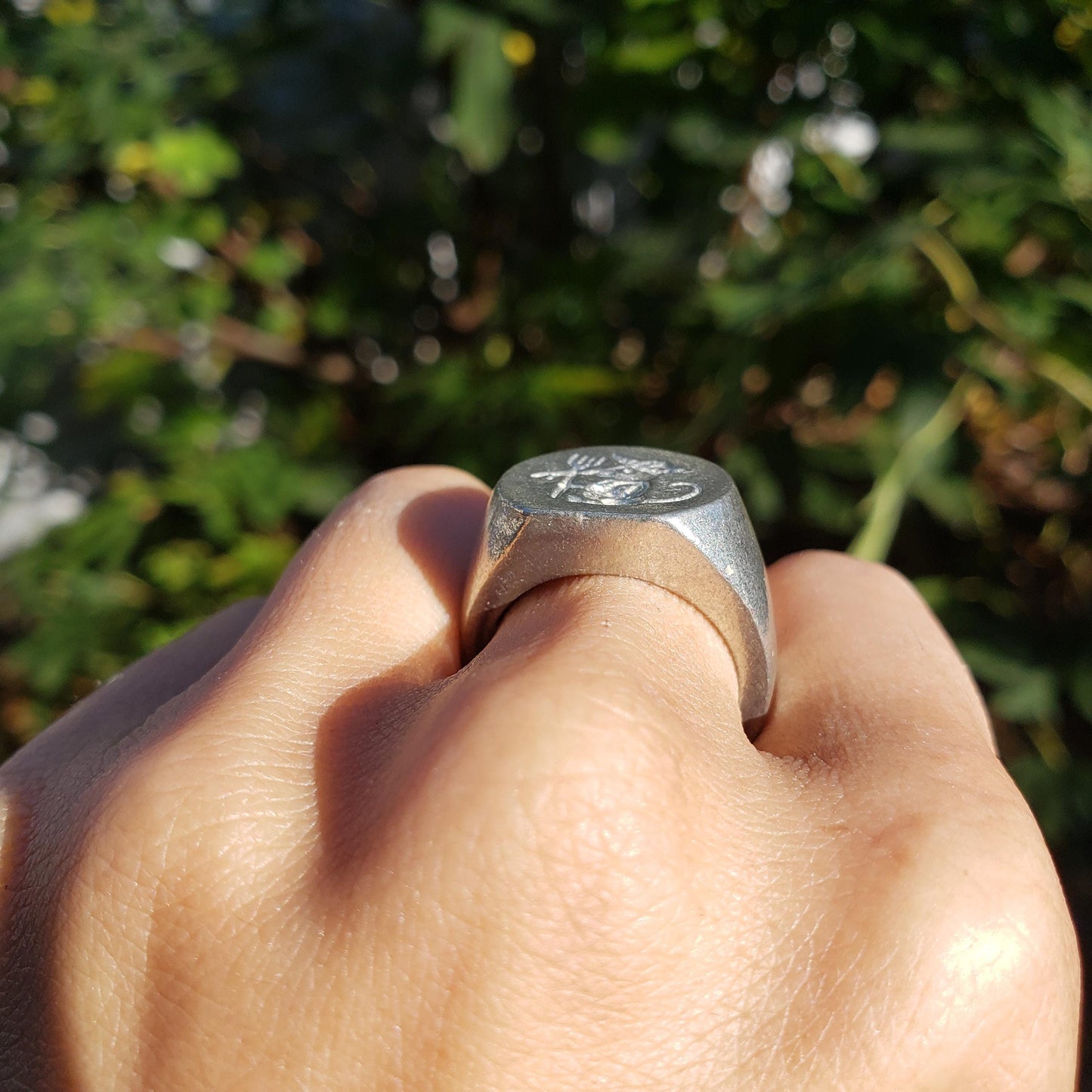 Field mouse wax seal signet ring