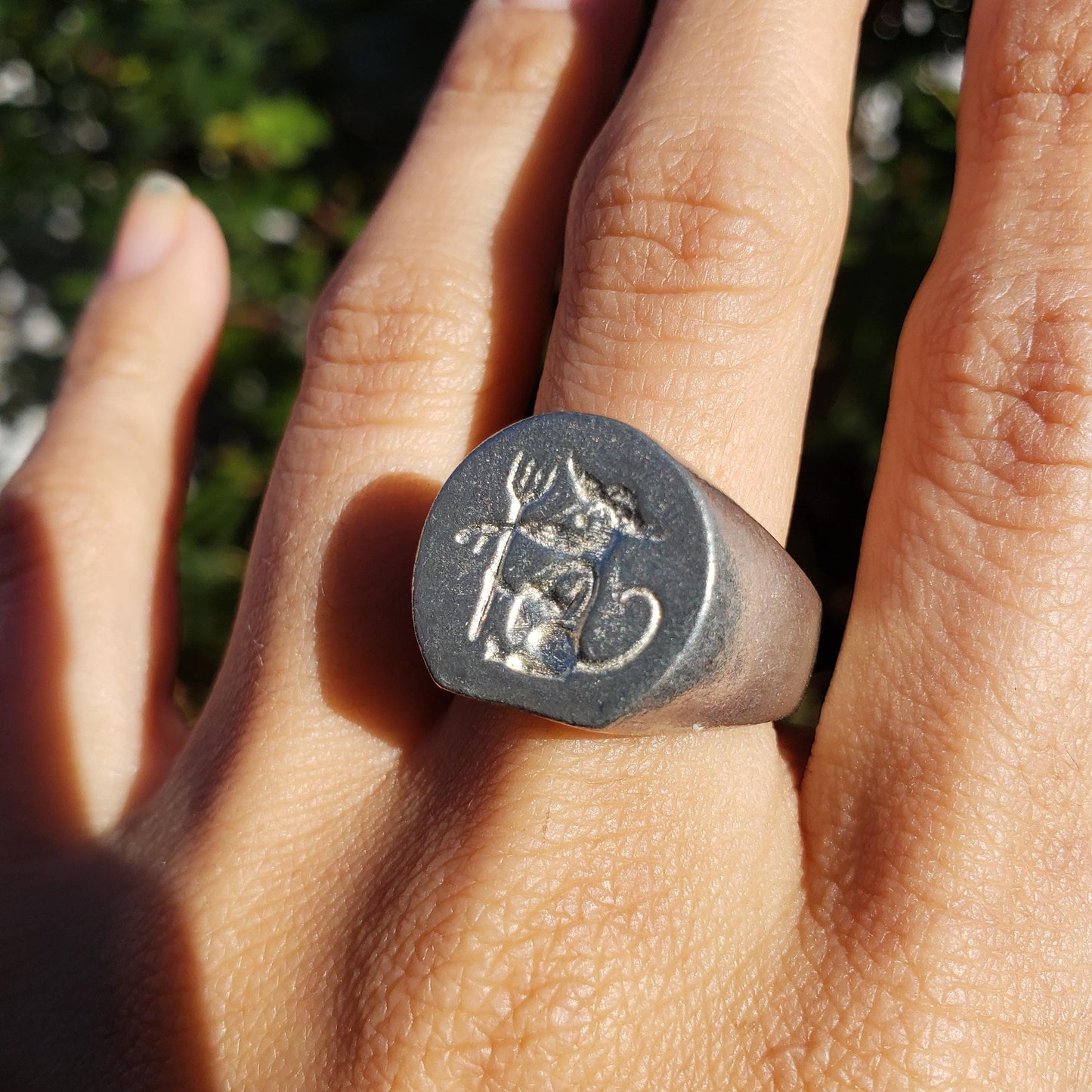 Field mouse wax seal signet ring