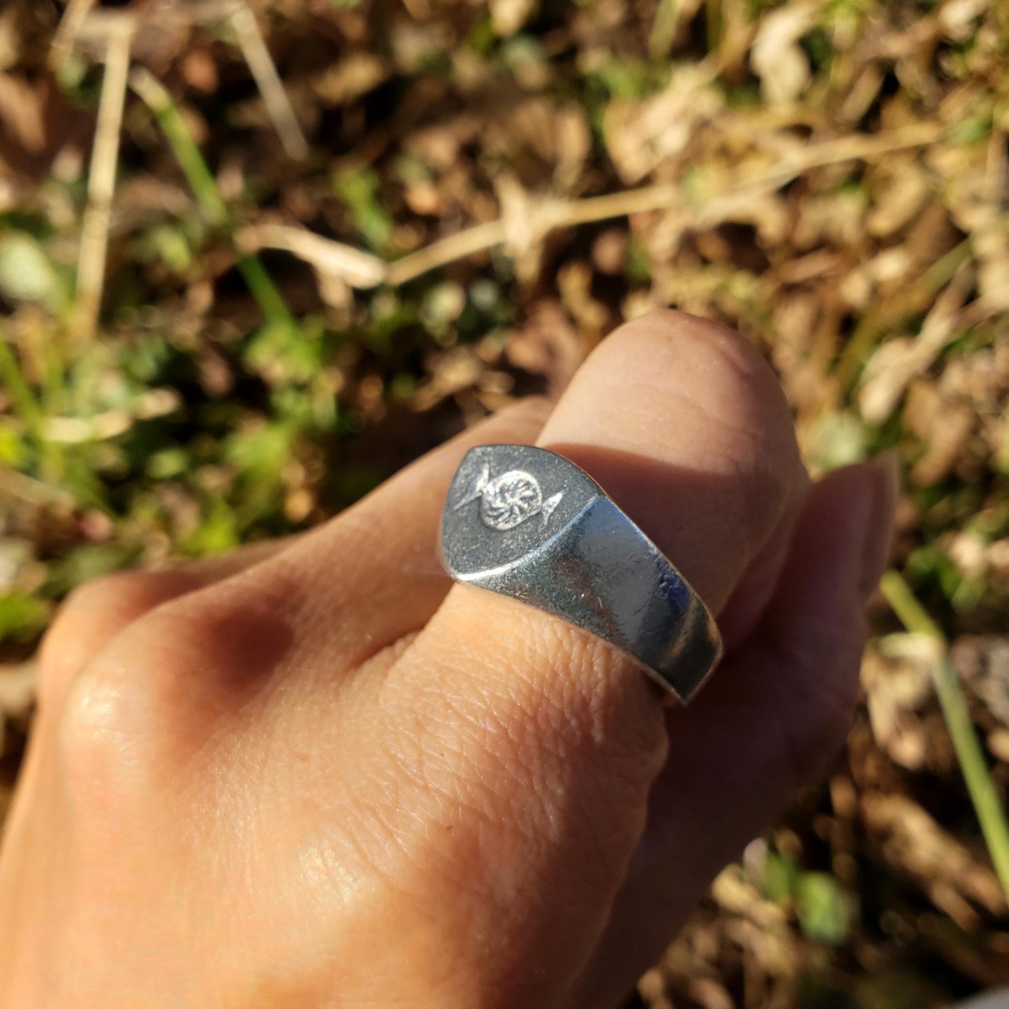 Peppermint twist wax seal signet ring