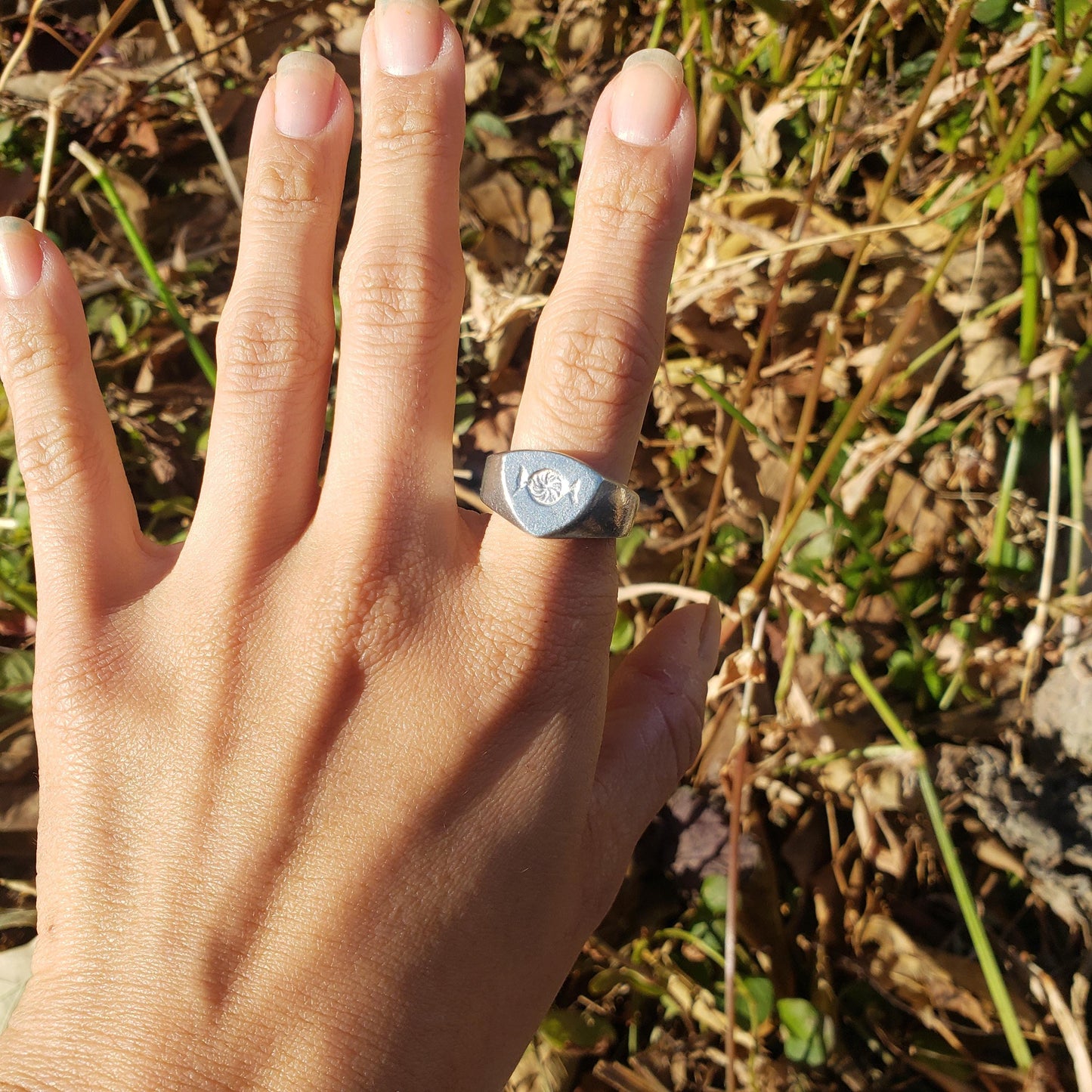 Peppermint twist wax seal signet ring