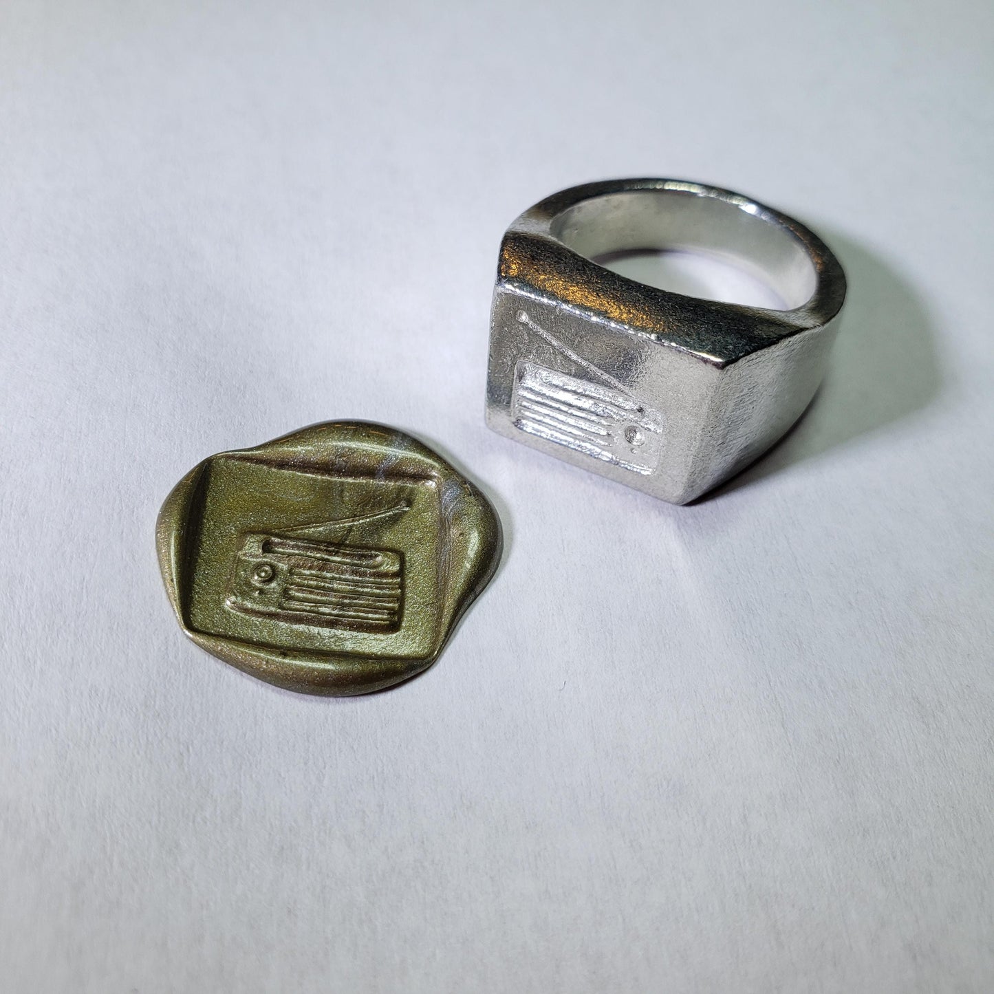 Radio wax seal signet ring