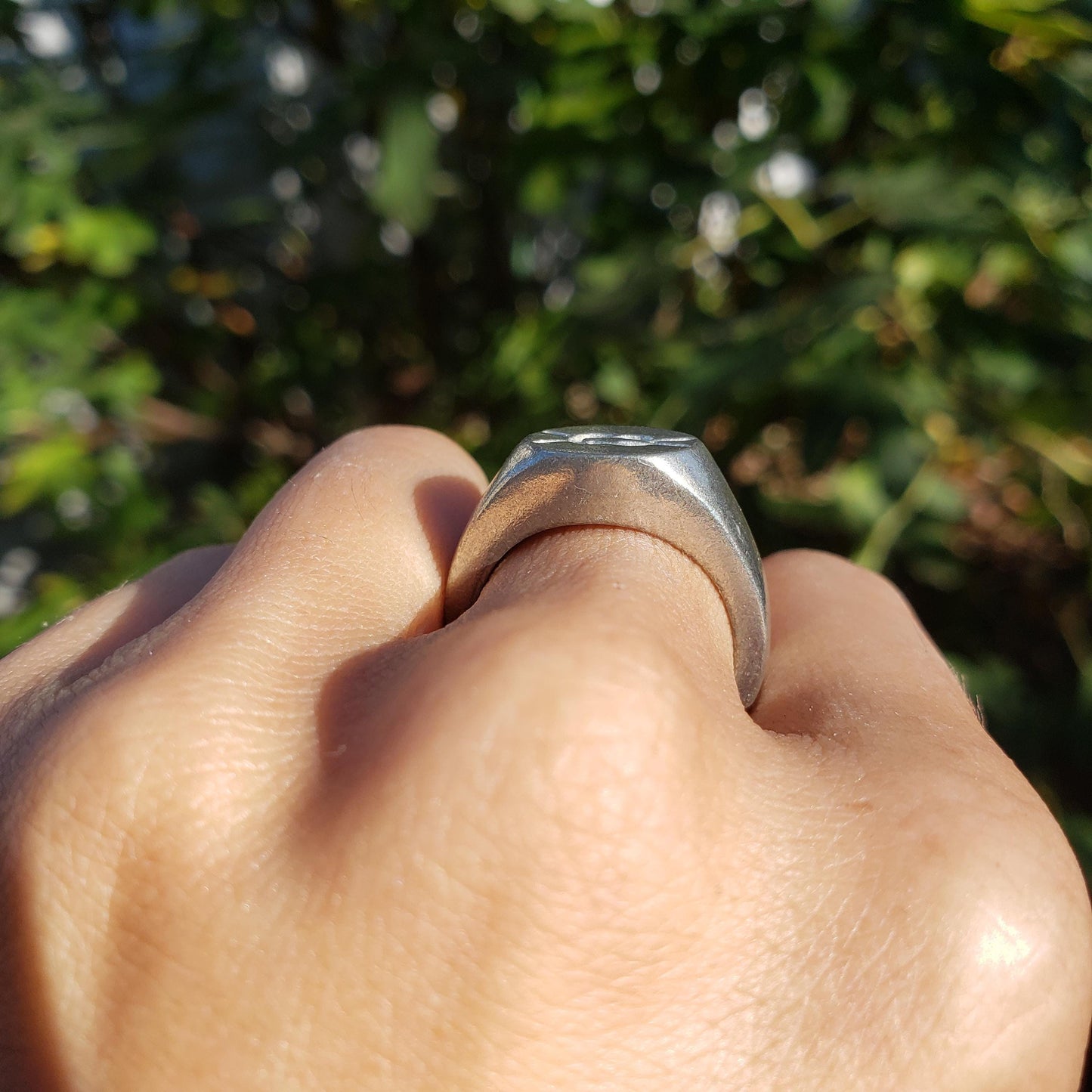 Square knot wax seal signet ring