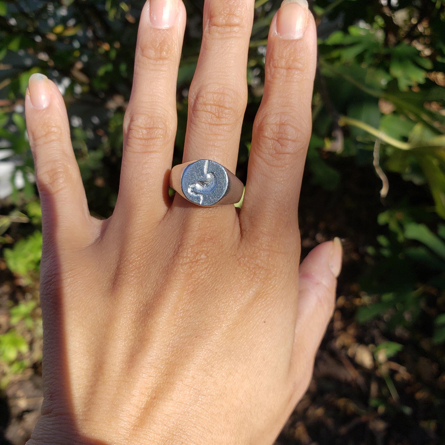 Stomach wax seal signet ring