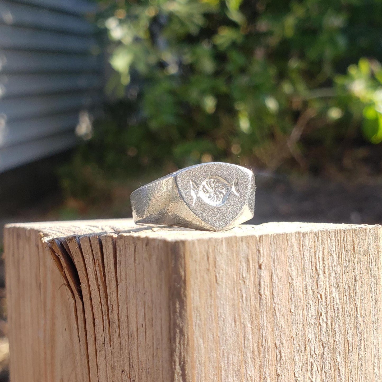 Peppermint twist wax seal signet ring
