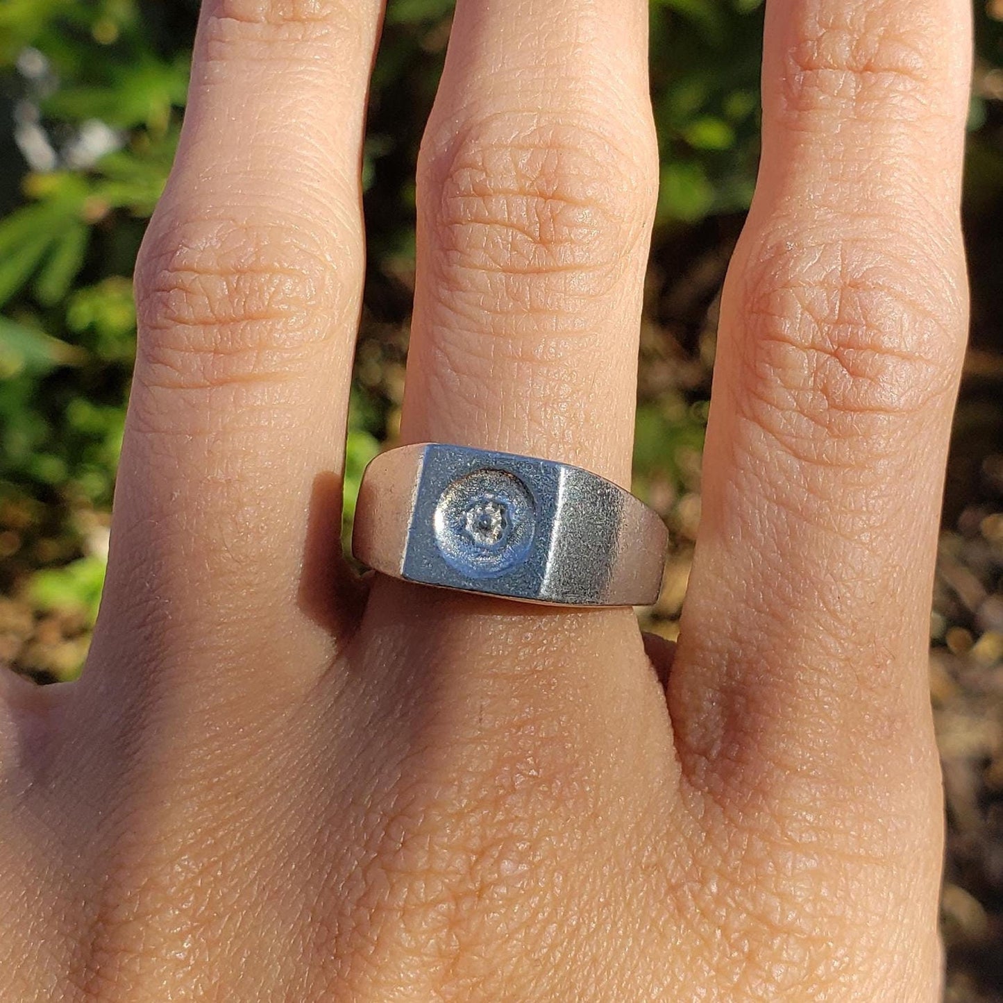 Blueberry wax seal signet ring
