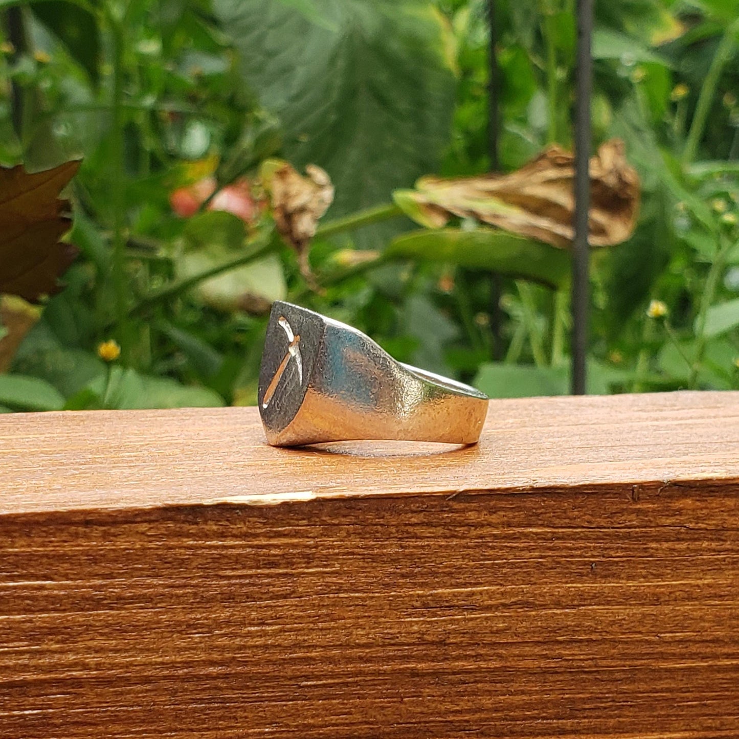 Pickaxe wax seal signet ring