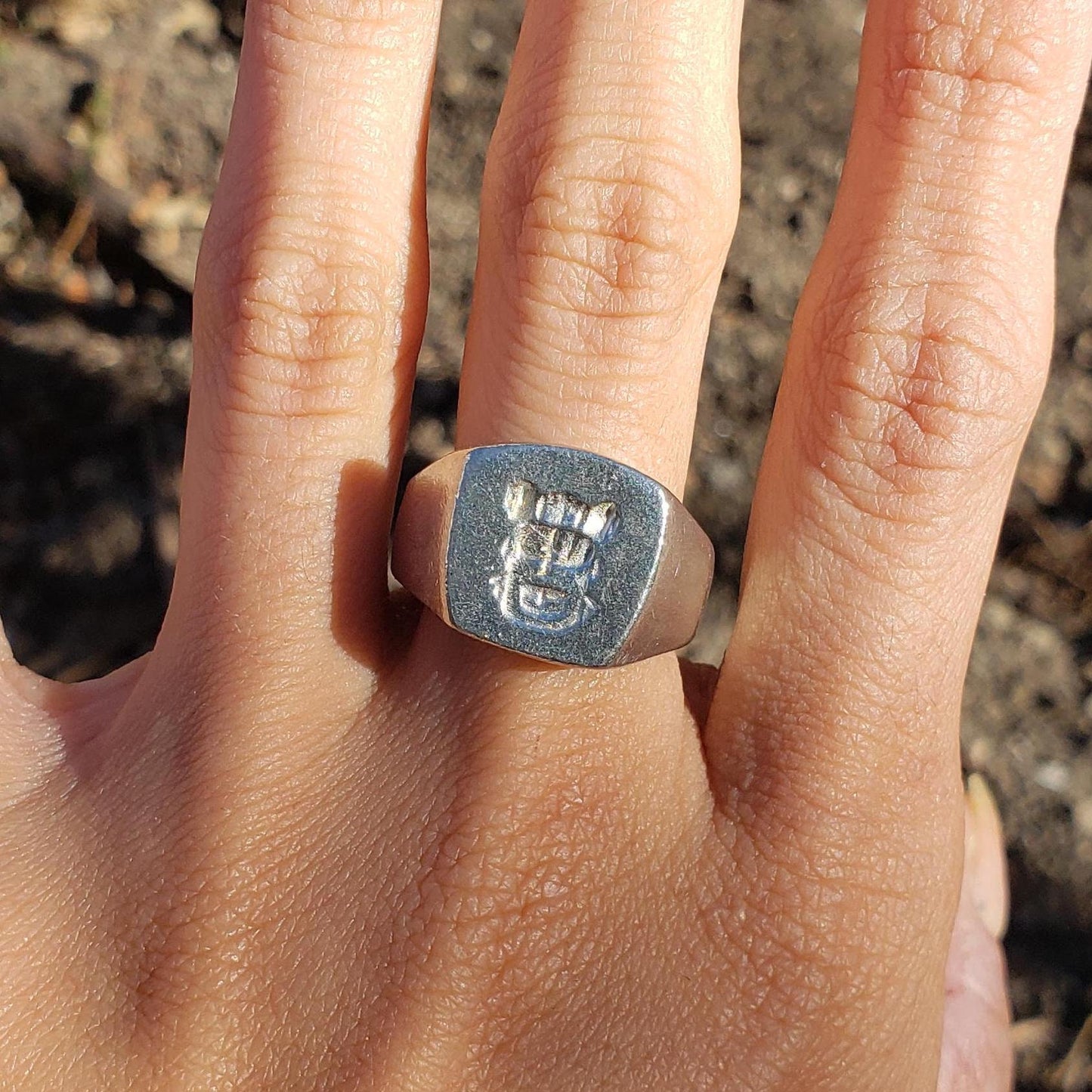 Backpack wax seal signet ring