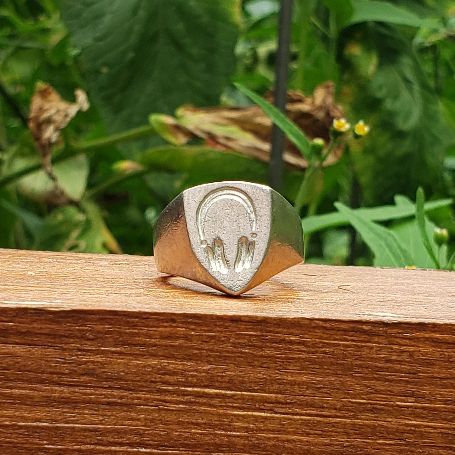 Headphones wax seal signet ring