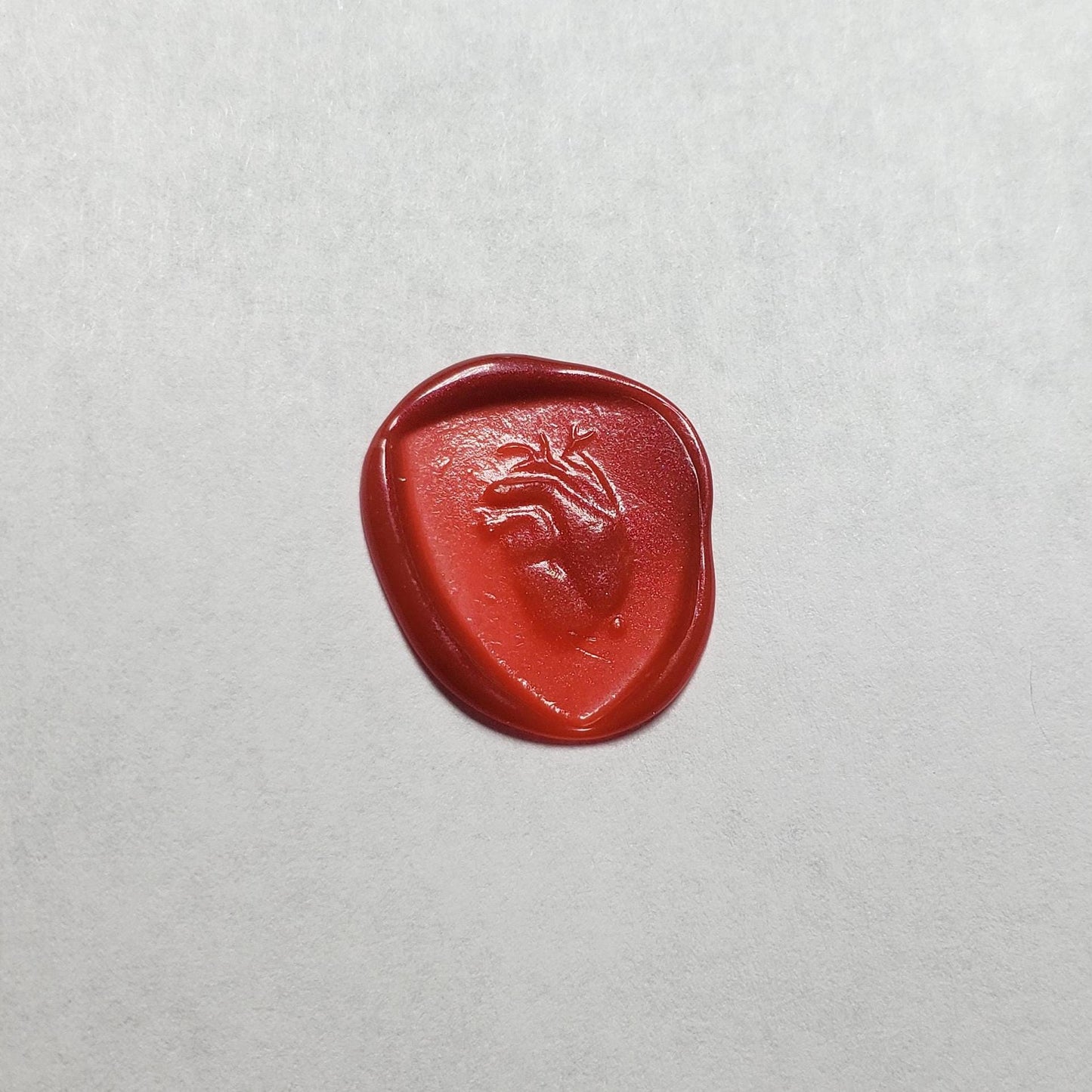 Heart wax seal signet ring