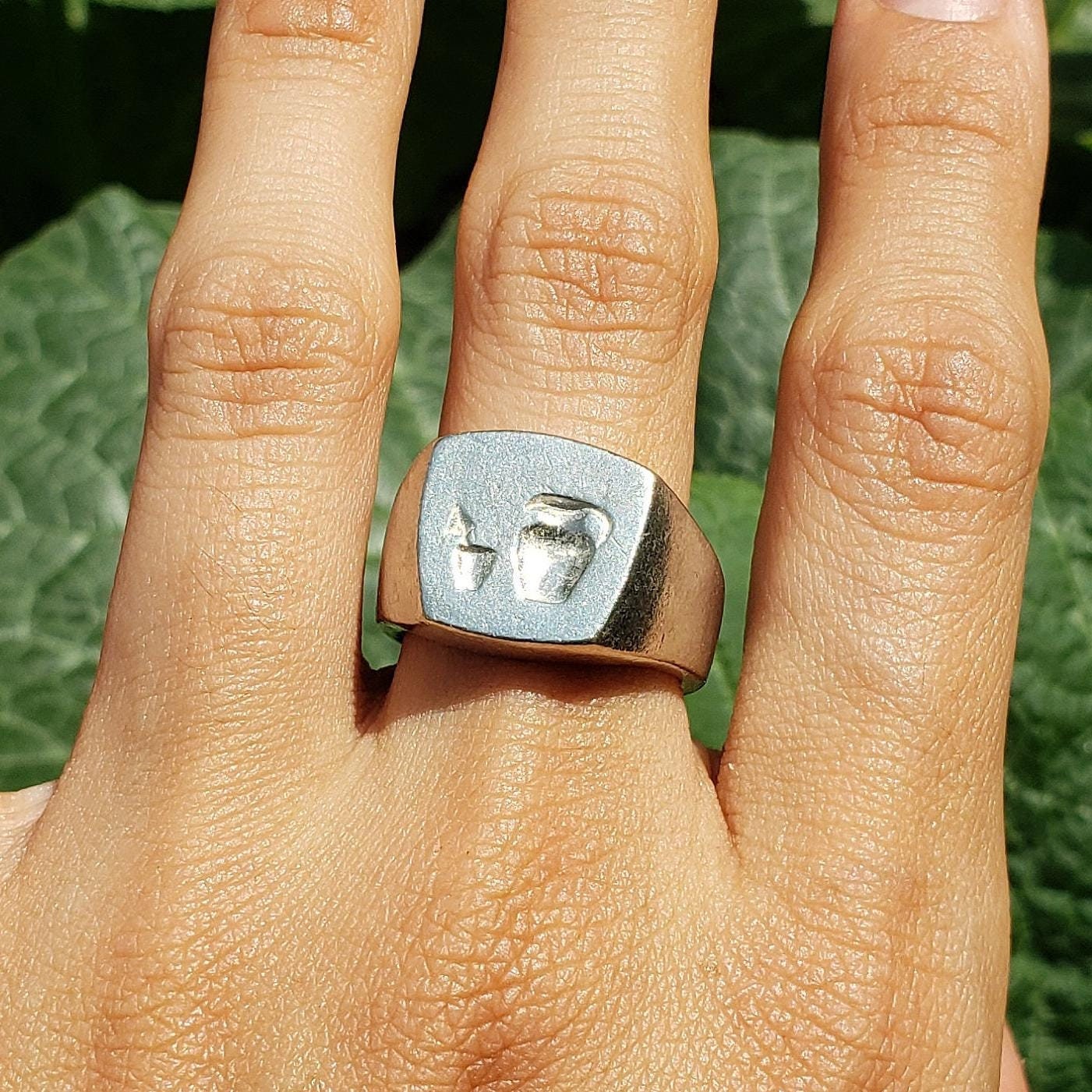lemonade pitcher wax seal signet ring