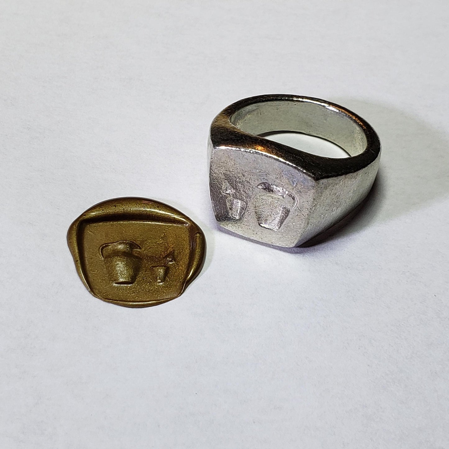 lemonade pitcher wax seal signet ring