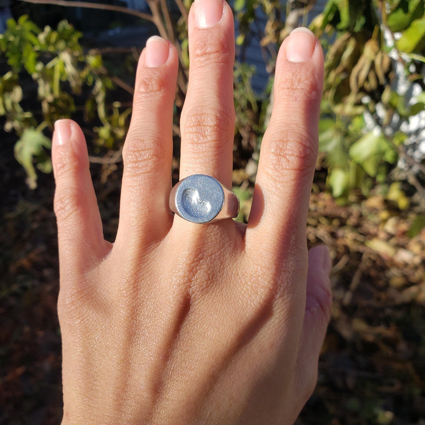 Bean wax seal signet ring