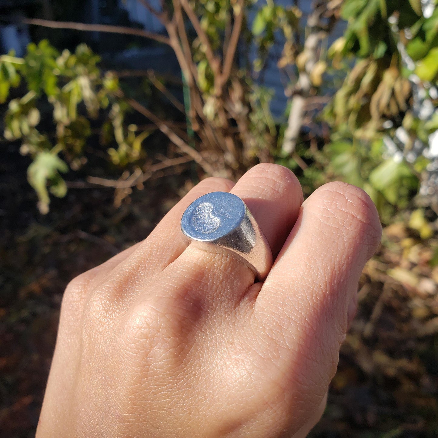 Bean wax seal signet ring