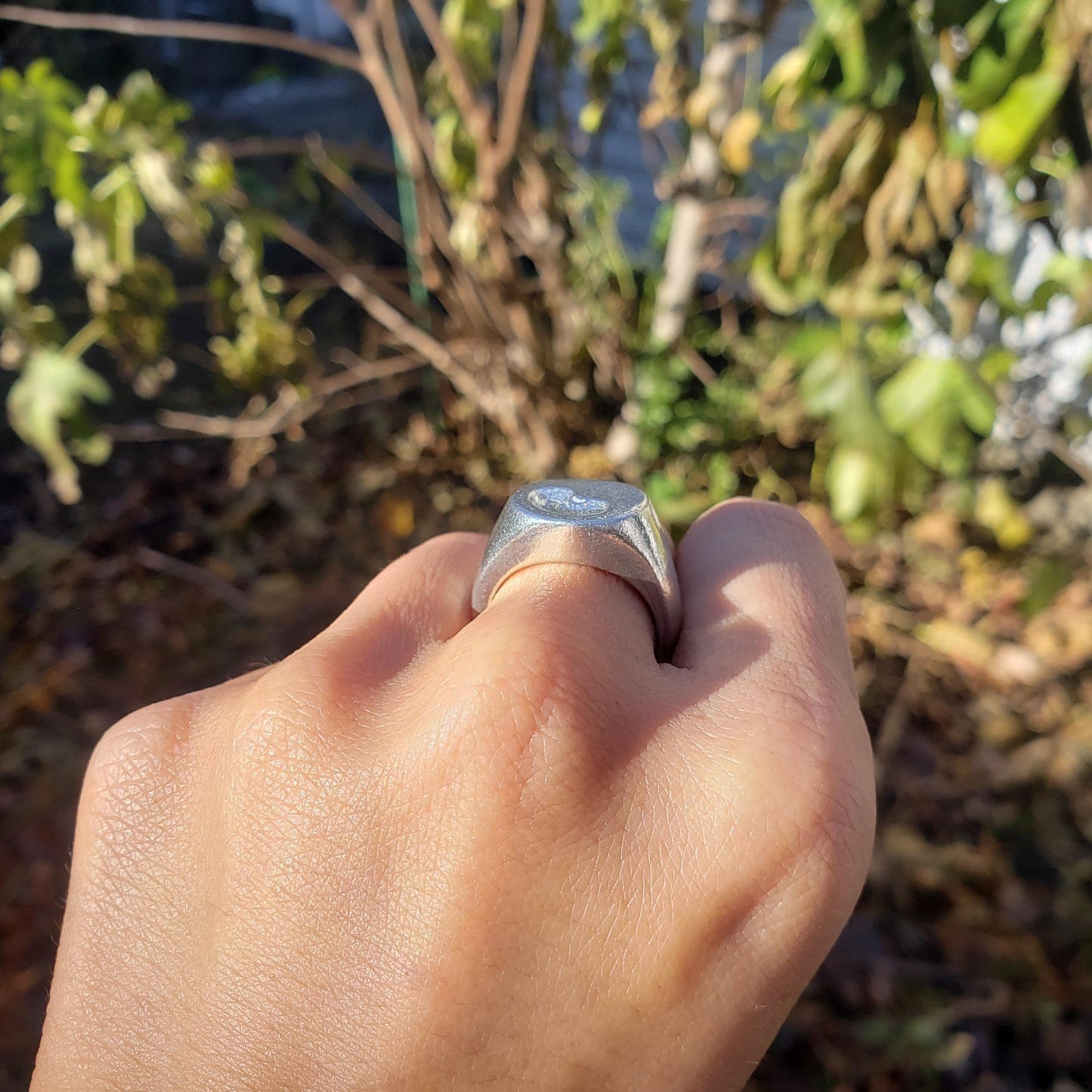 Bean wax seal signet ring