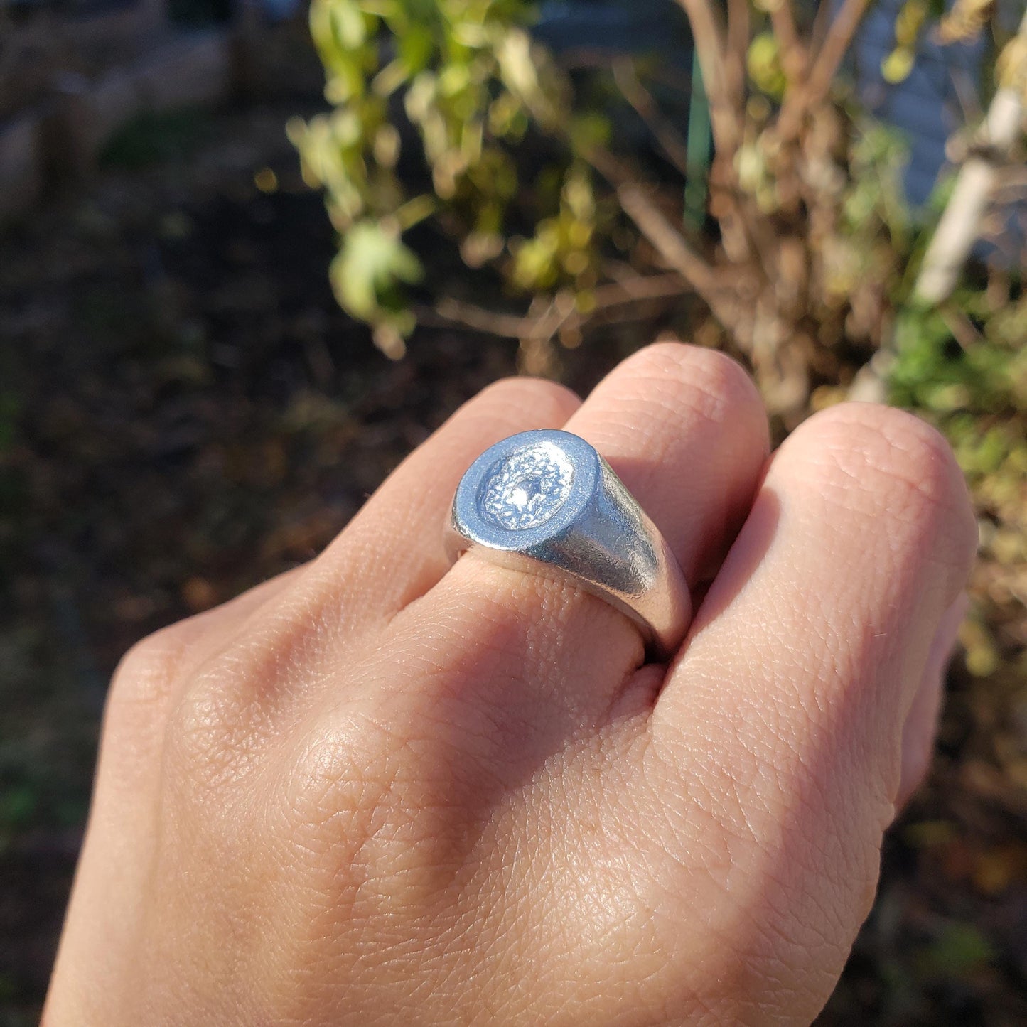 donut wax seal signet ring