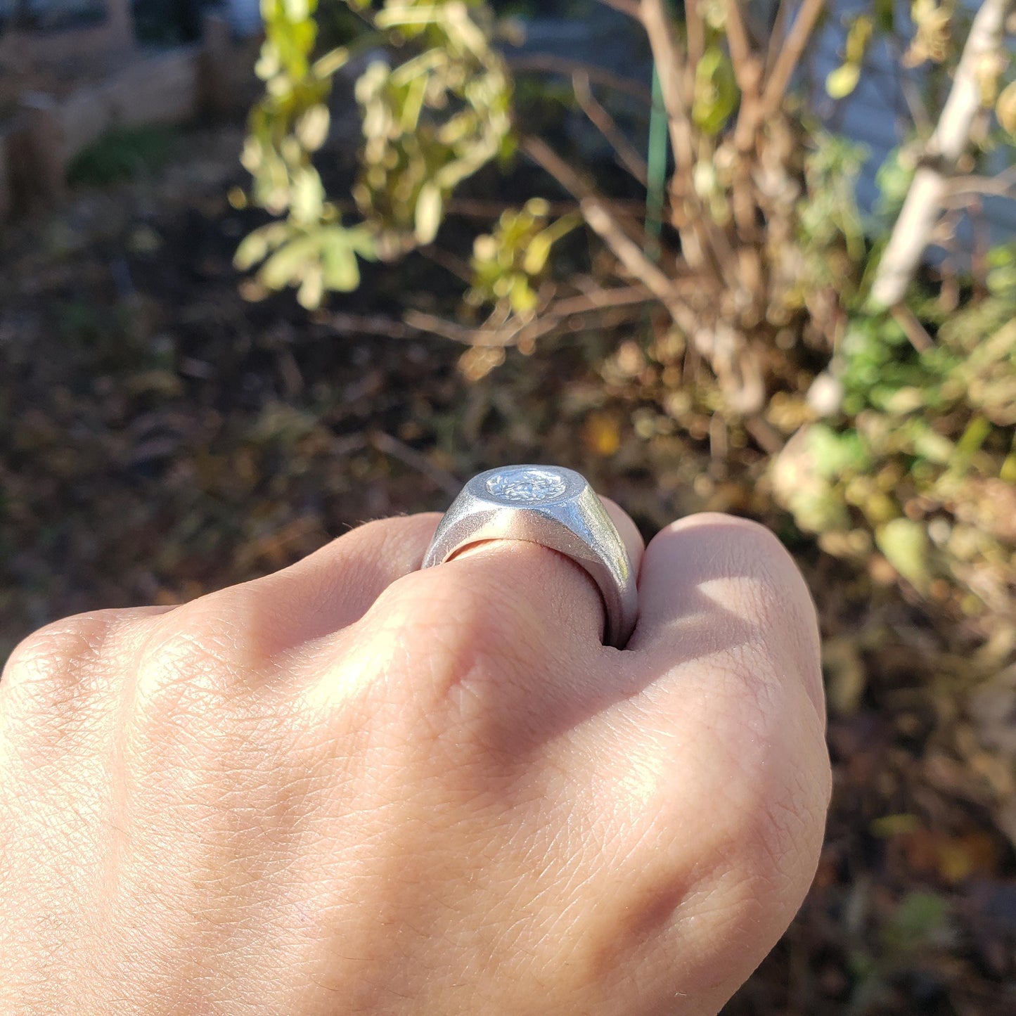 donut wax seal signet ring