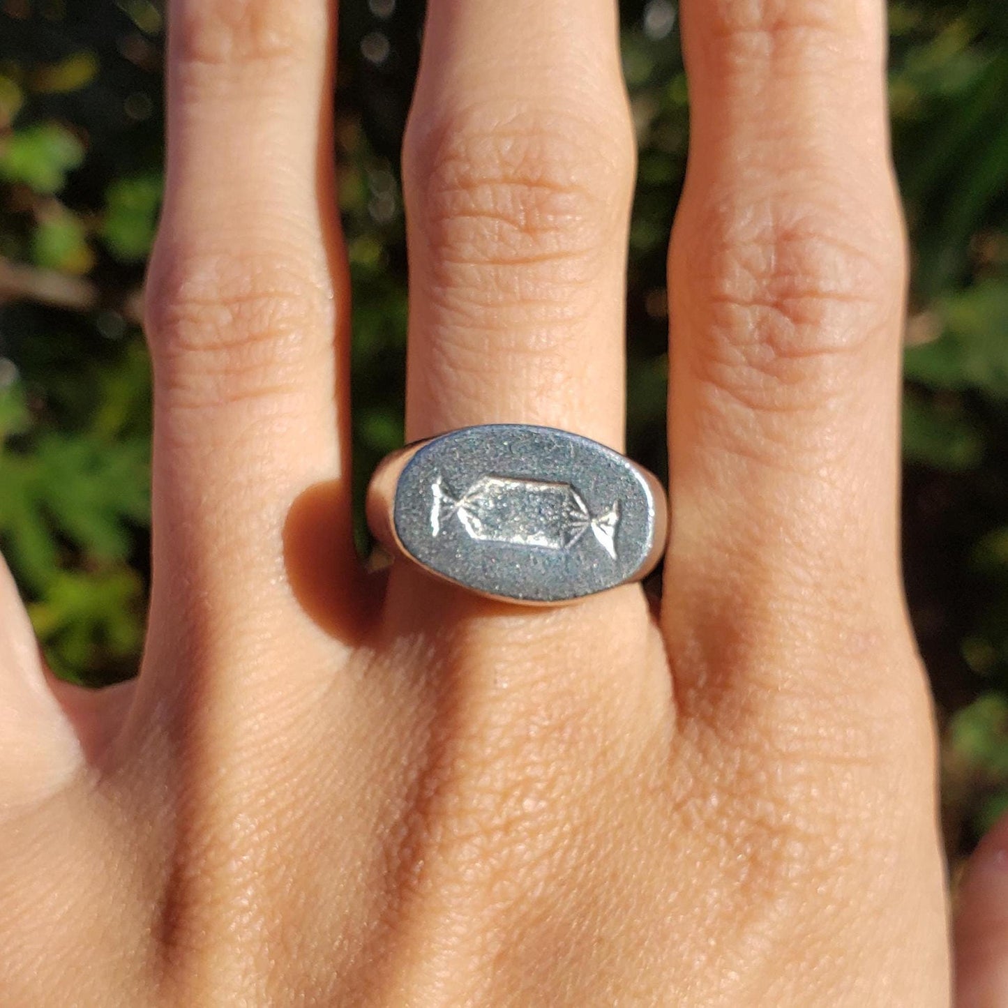Candy roll wax seal signet ring