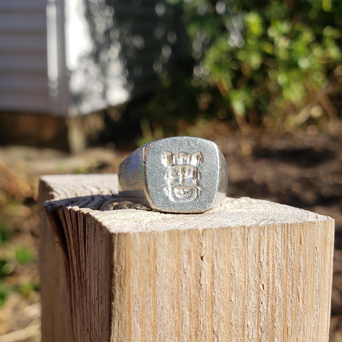 Backpack wax seal signet ring