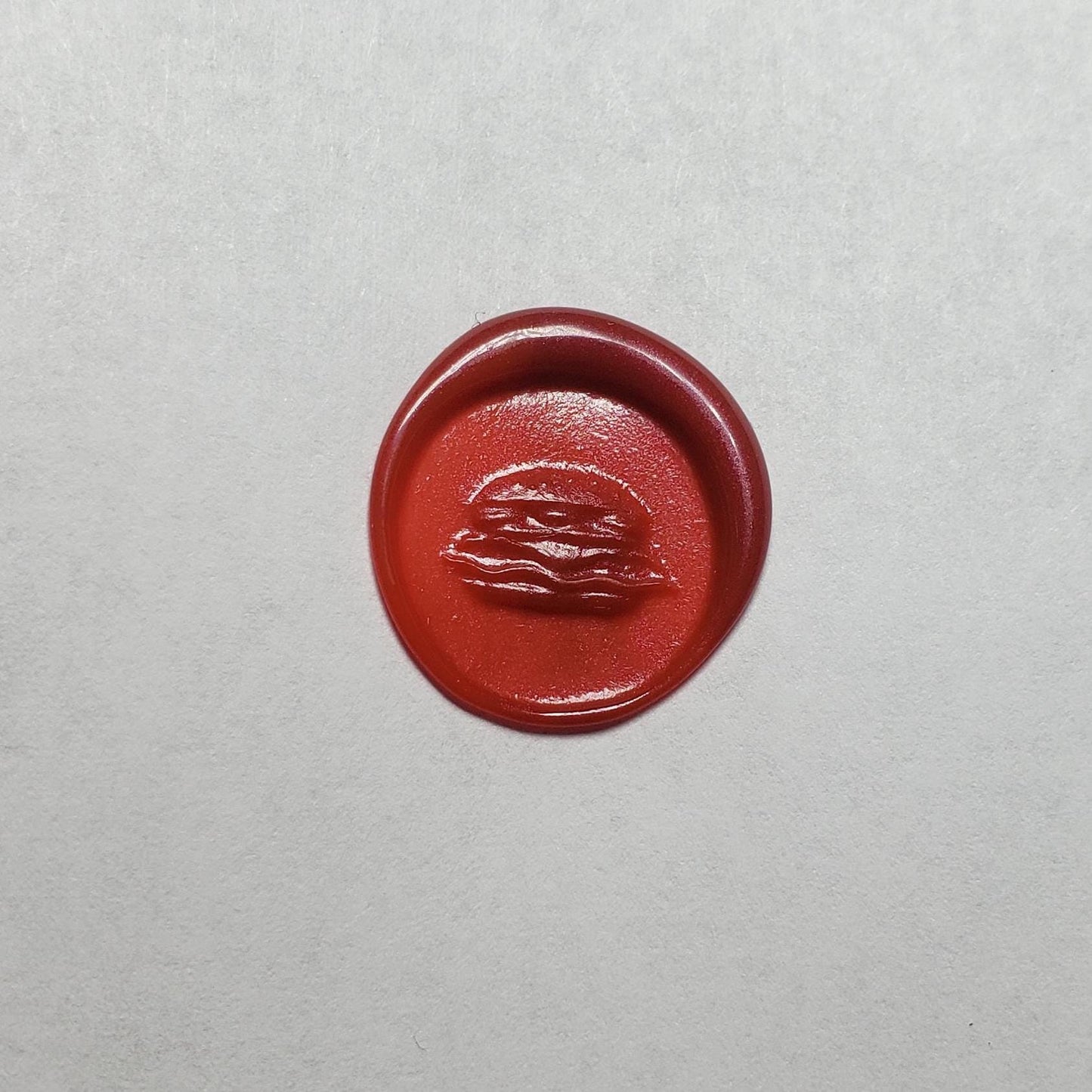 Hamburger wax seal signet ring