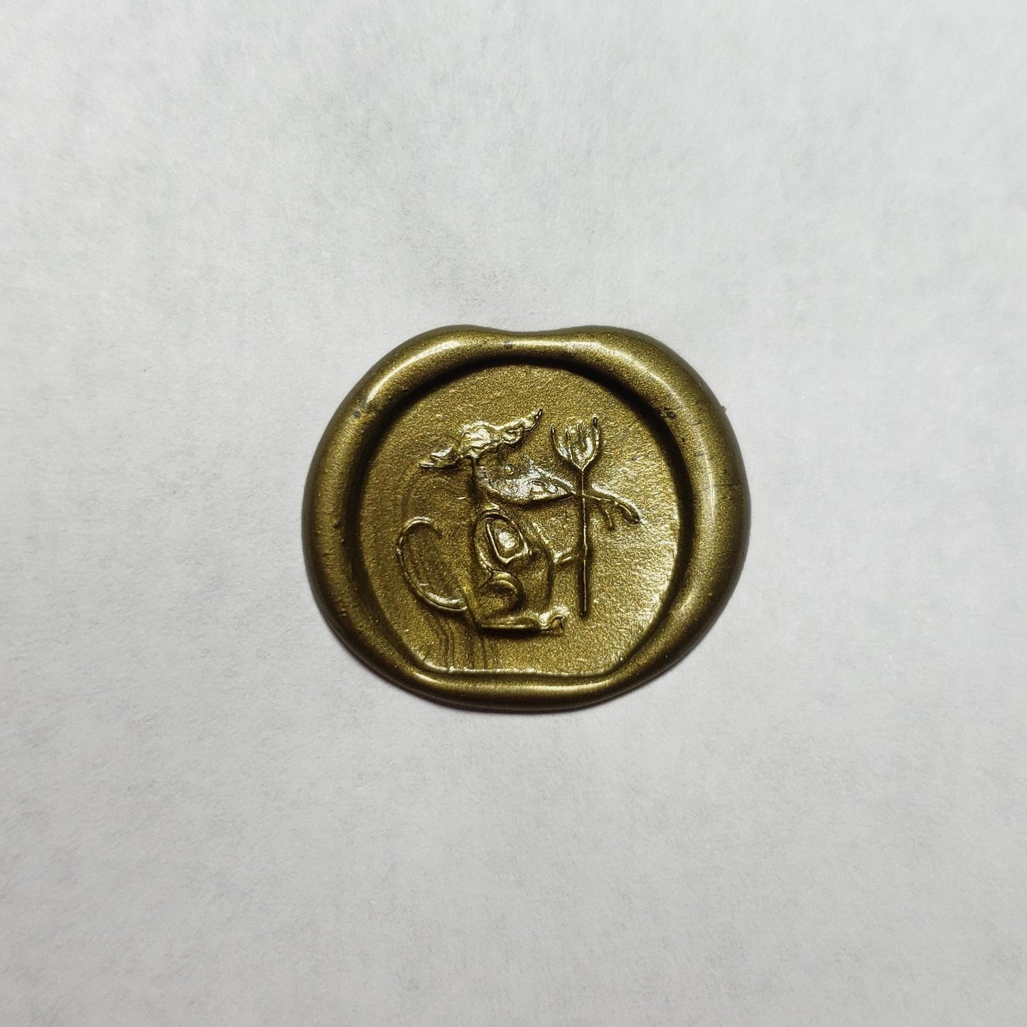 Field mouse wax seal signet ring