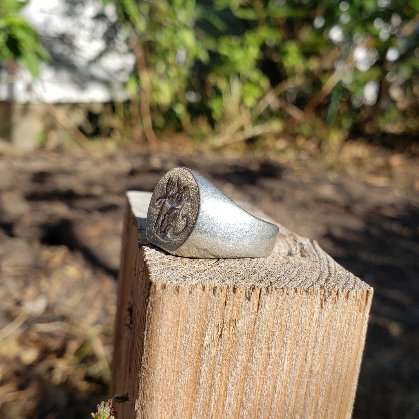 Field mouse wax seal signet ring