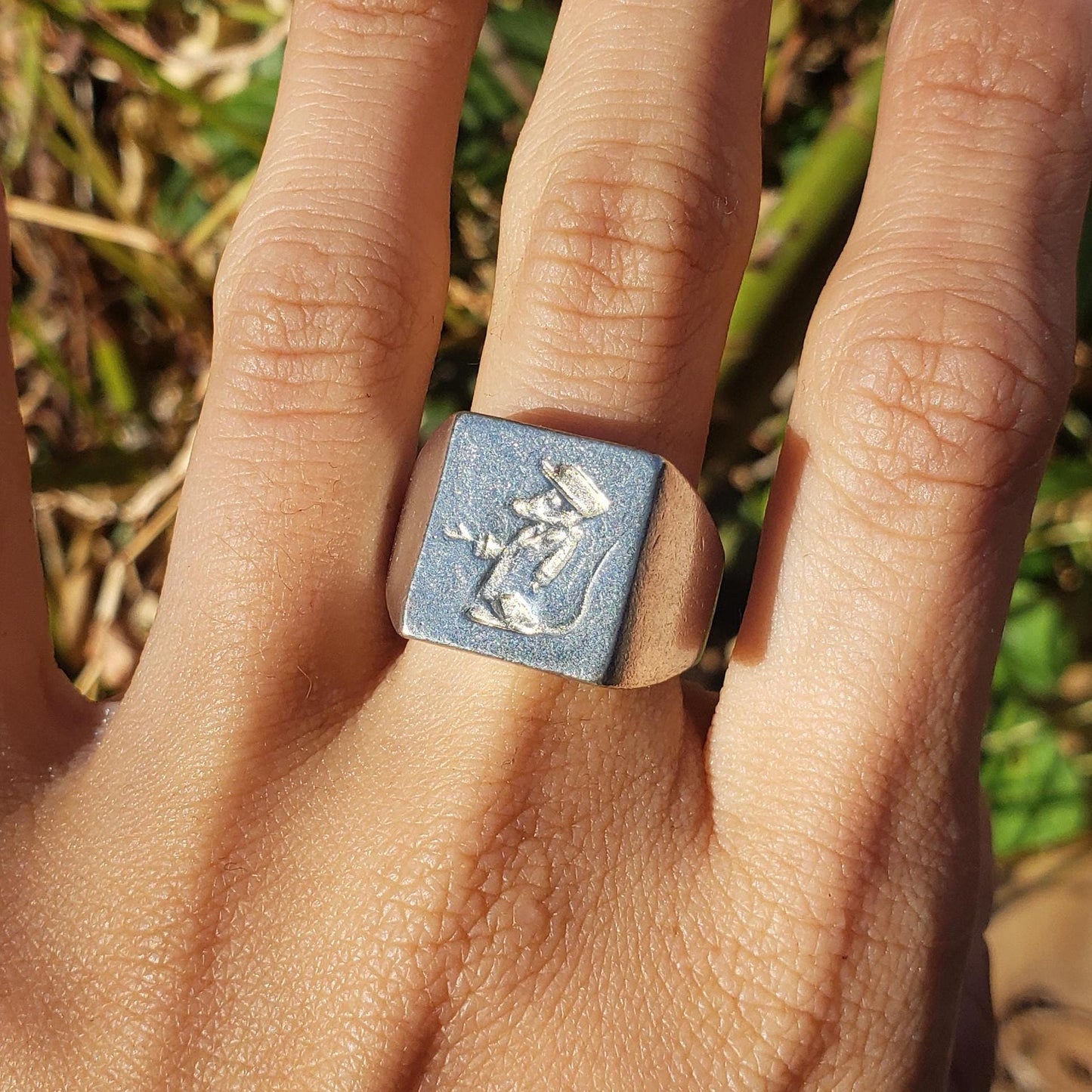 Doormouse wax seal signet ring