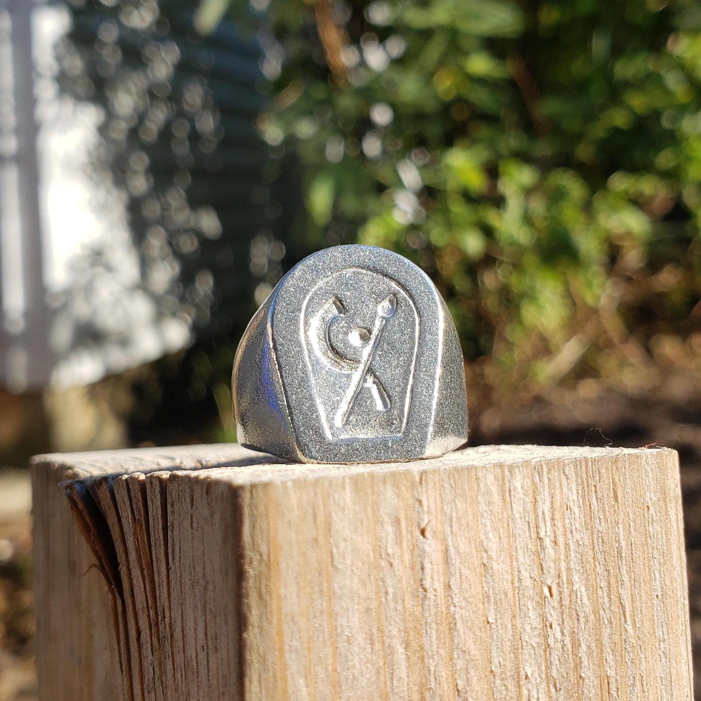 Egyptian warrior weapons wax seal signet ring