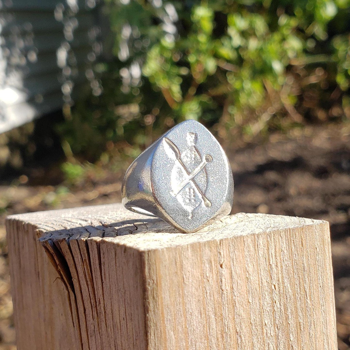 Zulu warrior weapons wax seal signet ring