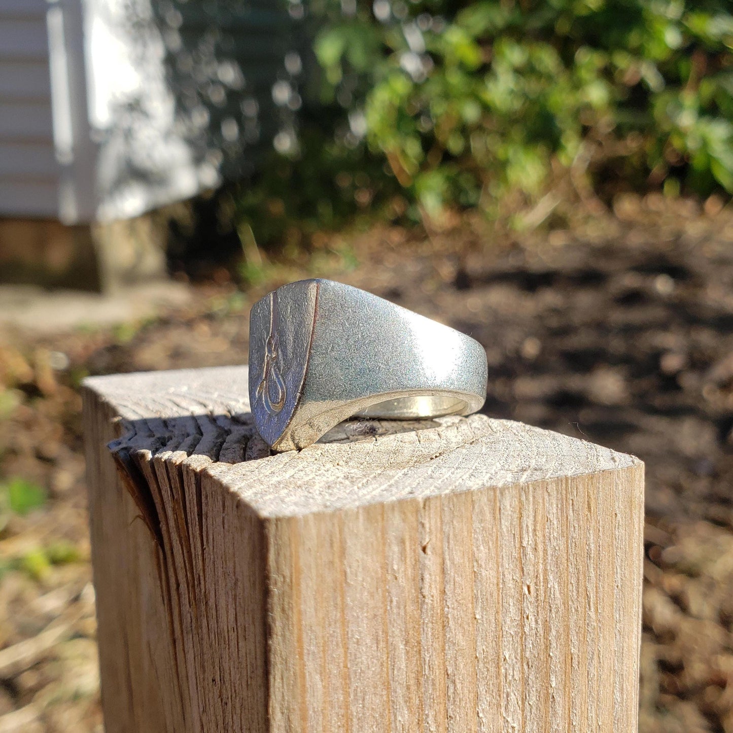 Bowline knot wax seal signet ring