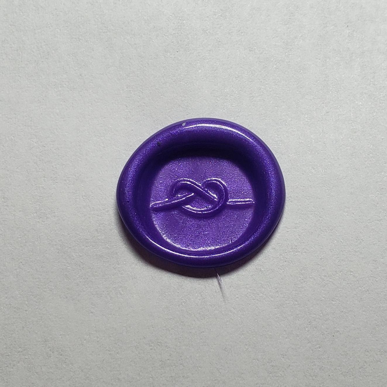 Overhand knot wax seal signet ring