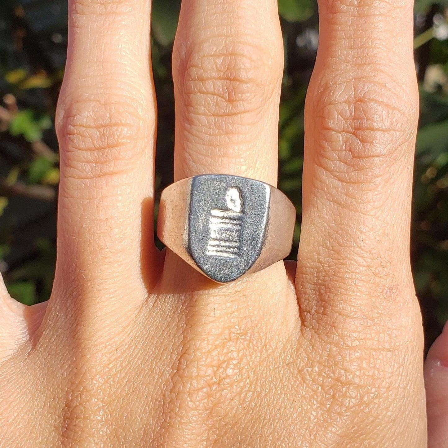 open can wax seal signet ring