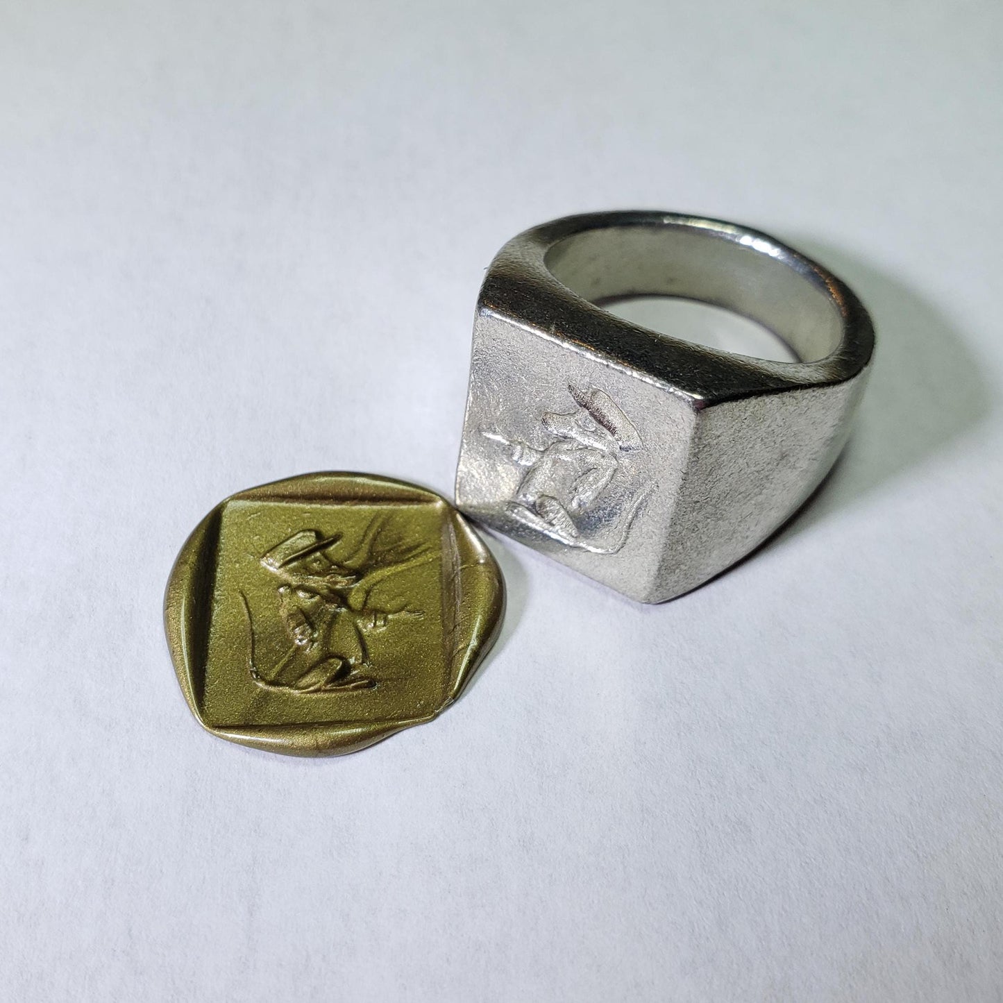 Doormouse wax seal signet ring