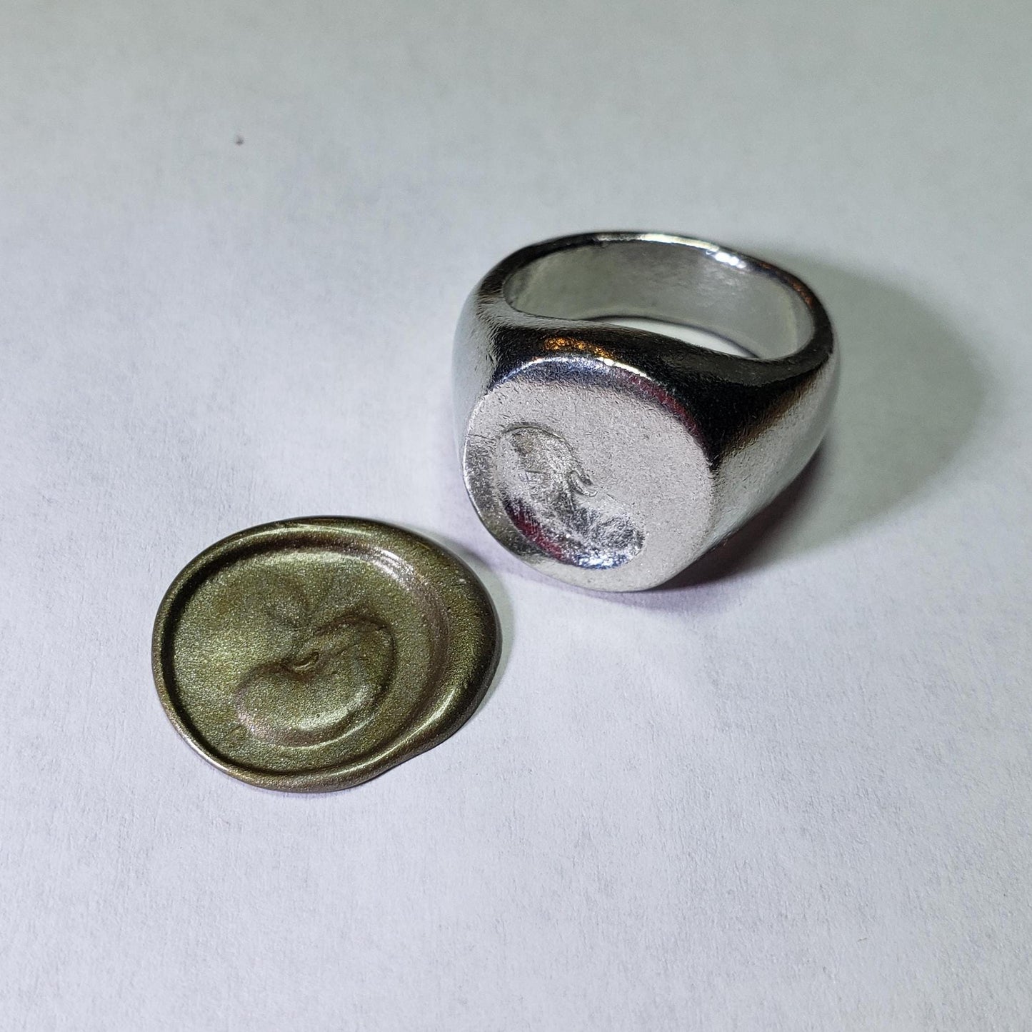 Bean wax seal signet ring