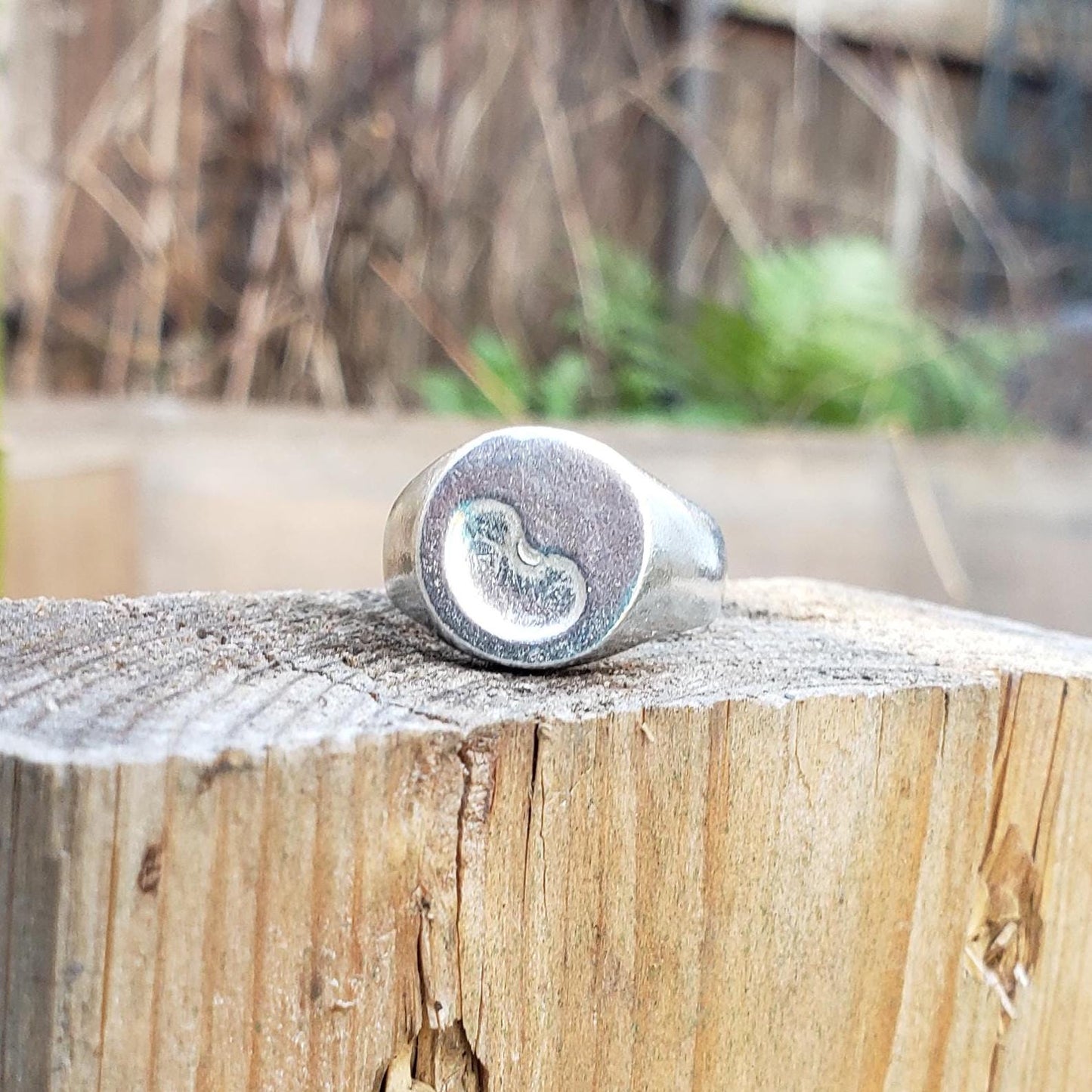 Bean wax seal signet ring
