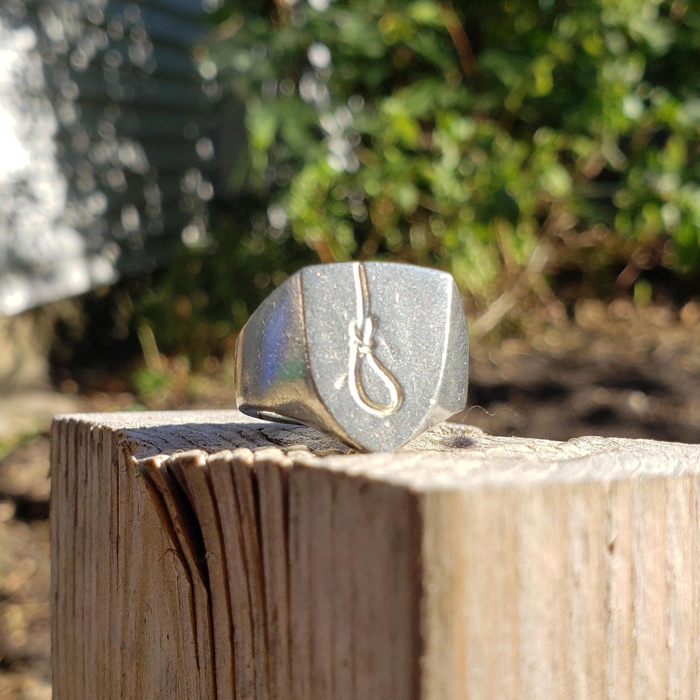 Bowline knot wax seal signet ring