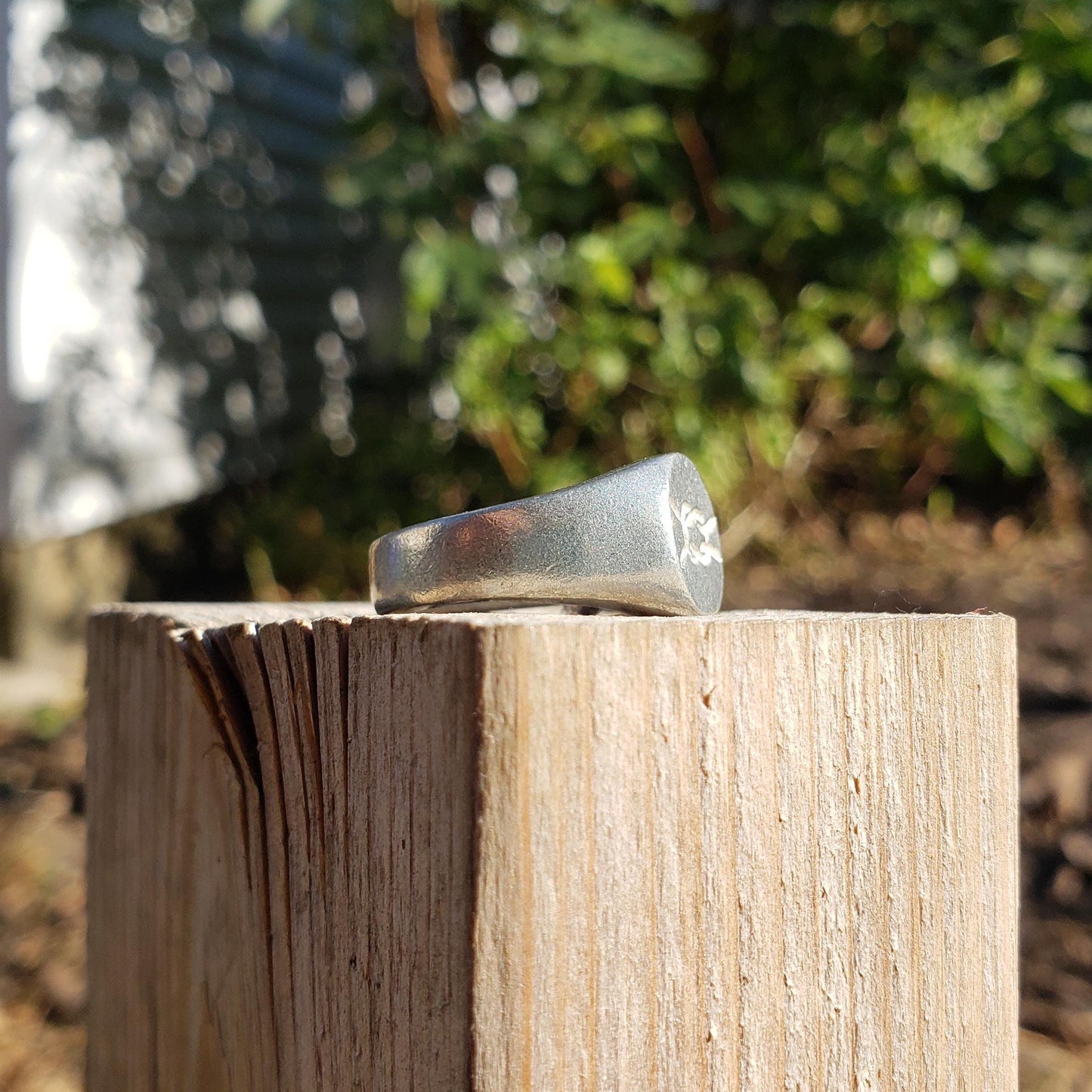 Square knot wax seal signet ring
