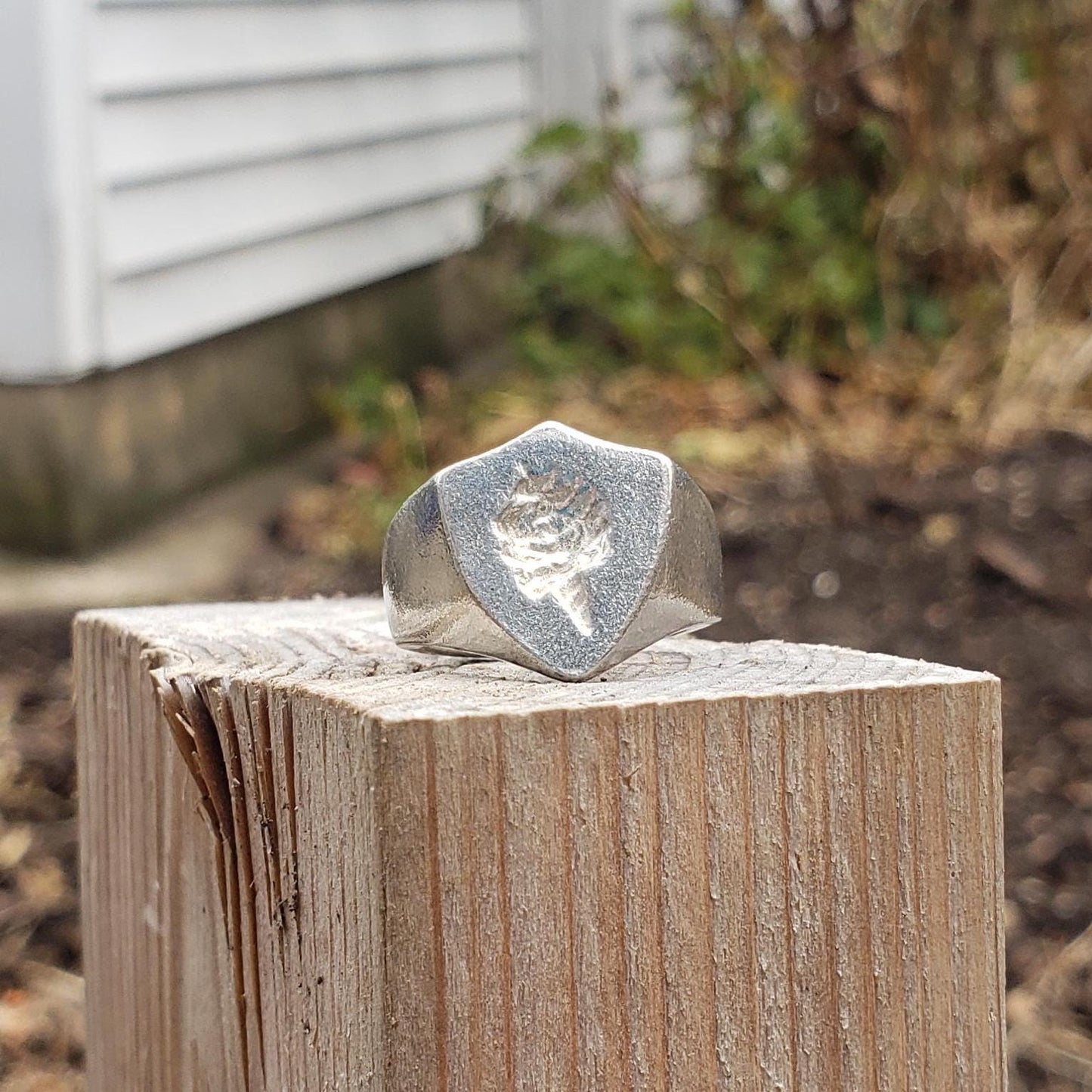 Cotton candy wax seal signet ring