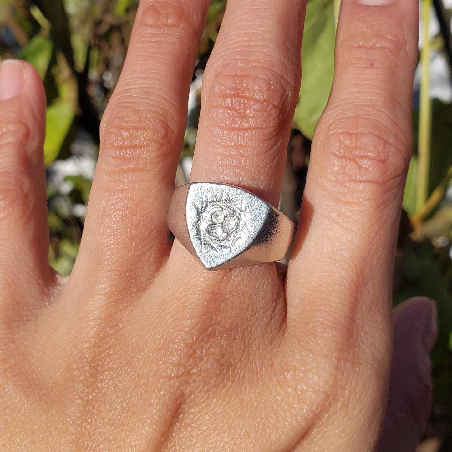 Bird nest wax seal signet ring