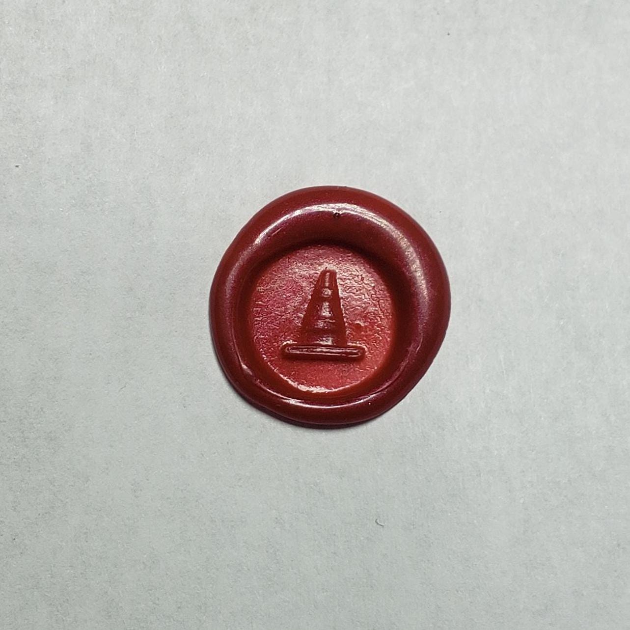 traffic cone wax seal signet ring