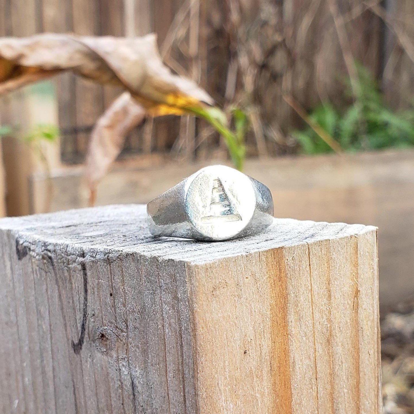 traffic cone wax seal signet ring