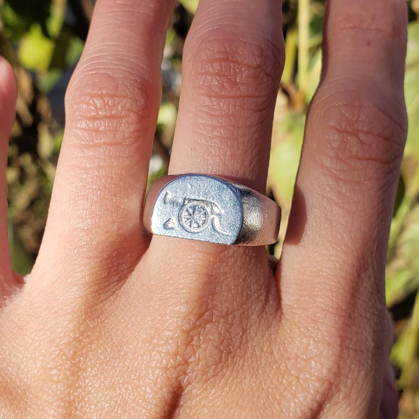 Cannon wax seal signet ring