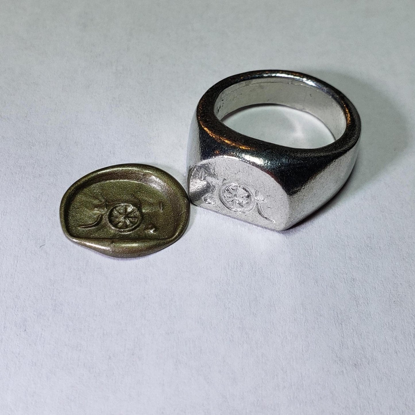 Cannon wax seal signet ring