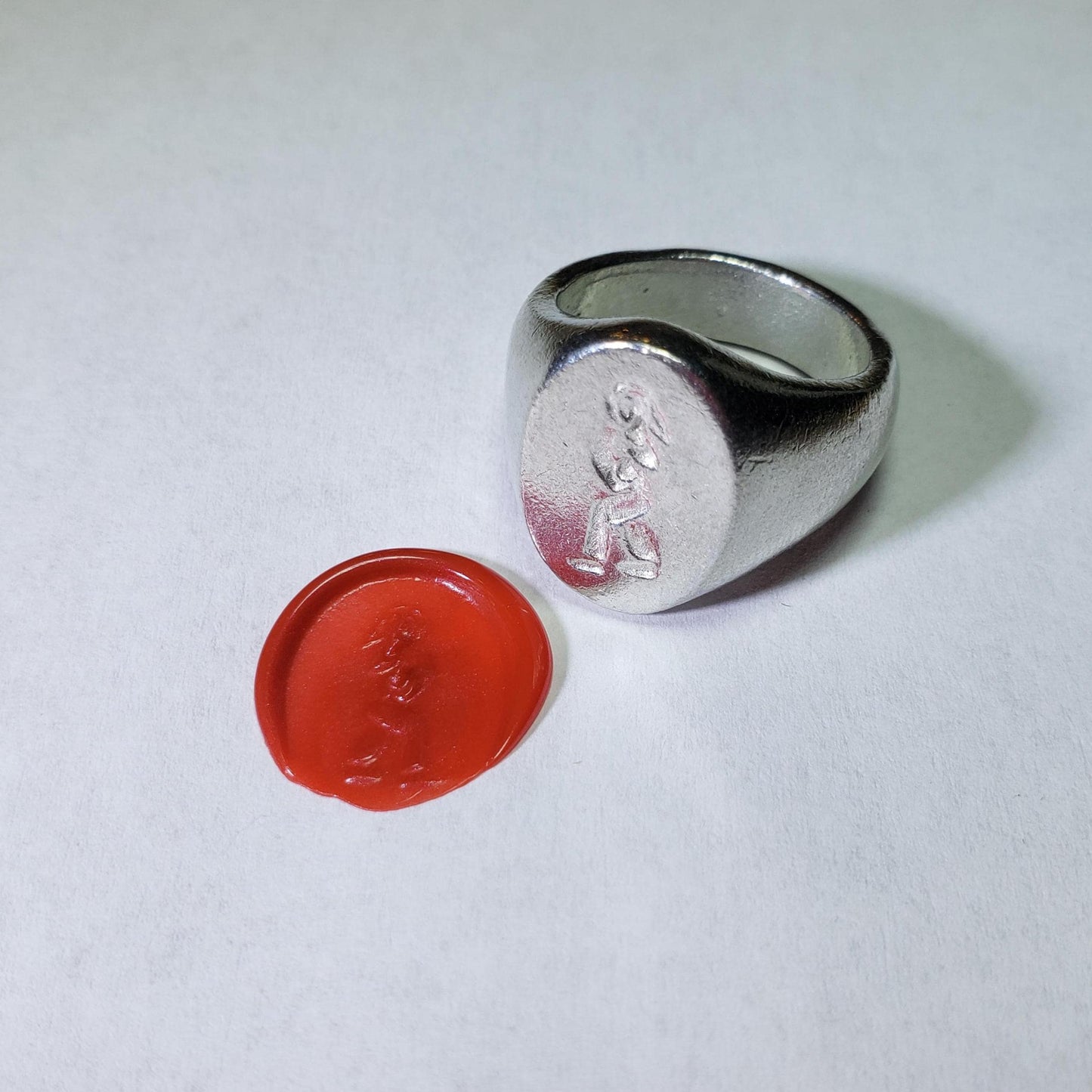 Bagua Zhang wax seal signet ring