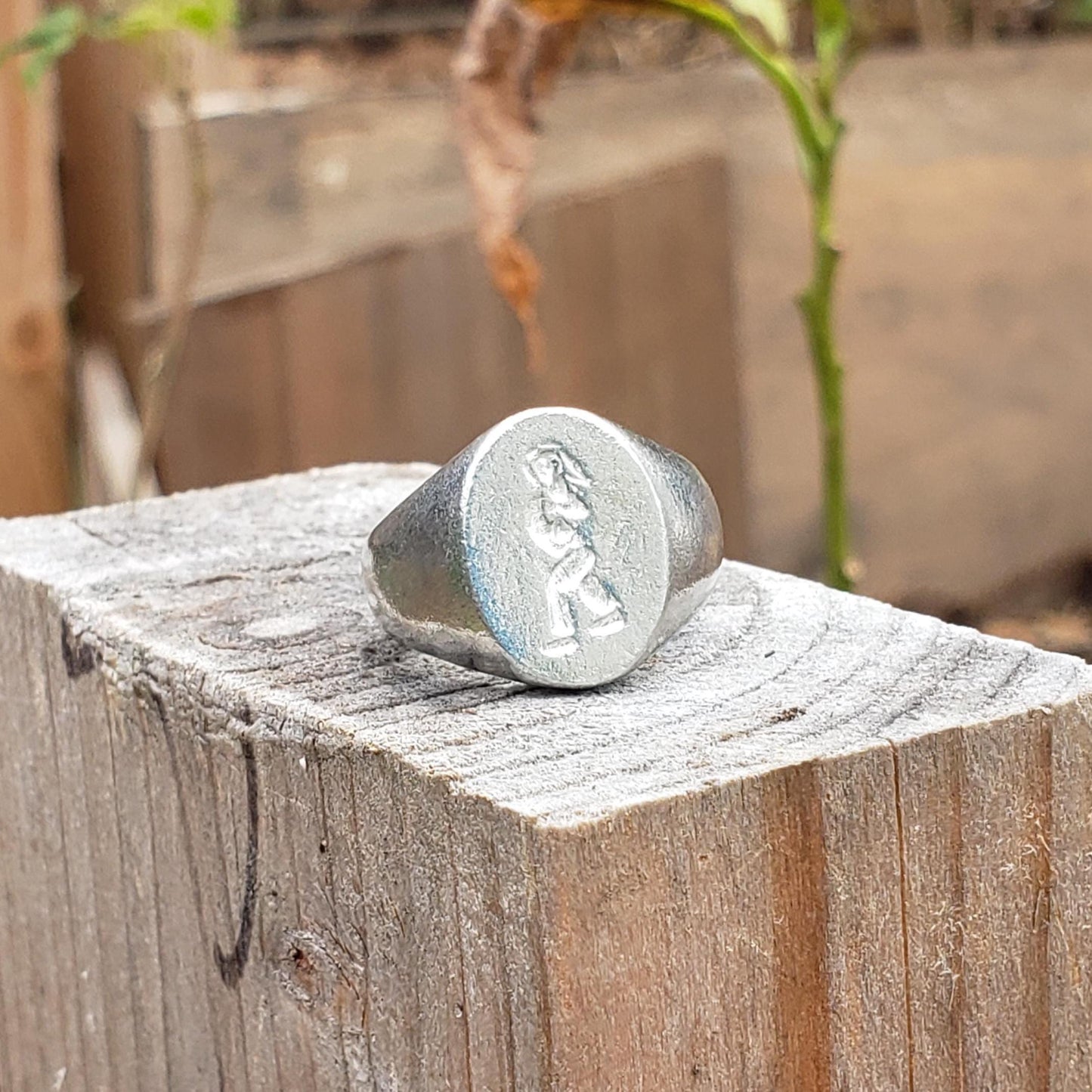 Bagua Zhang wax seal signet ring