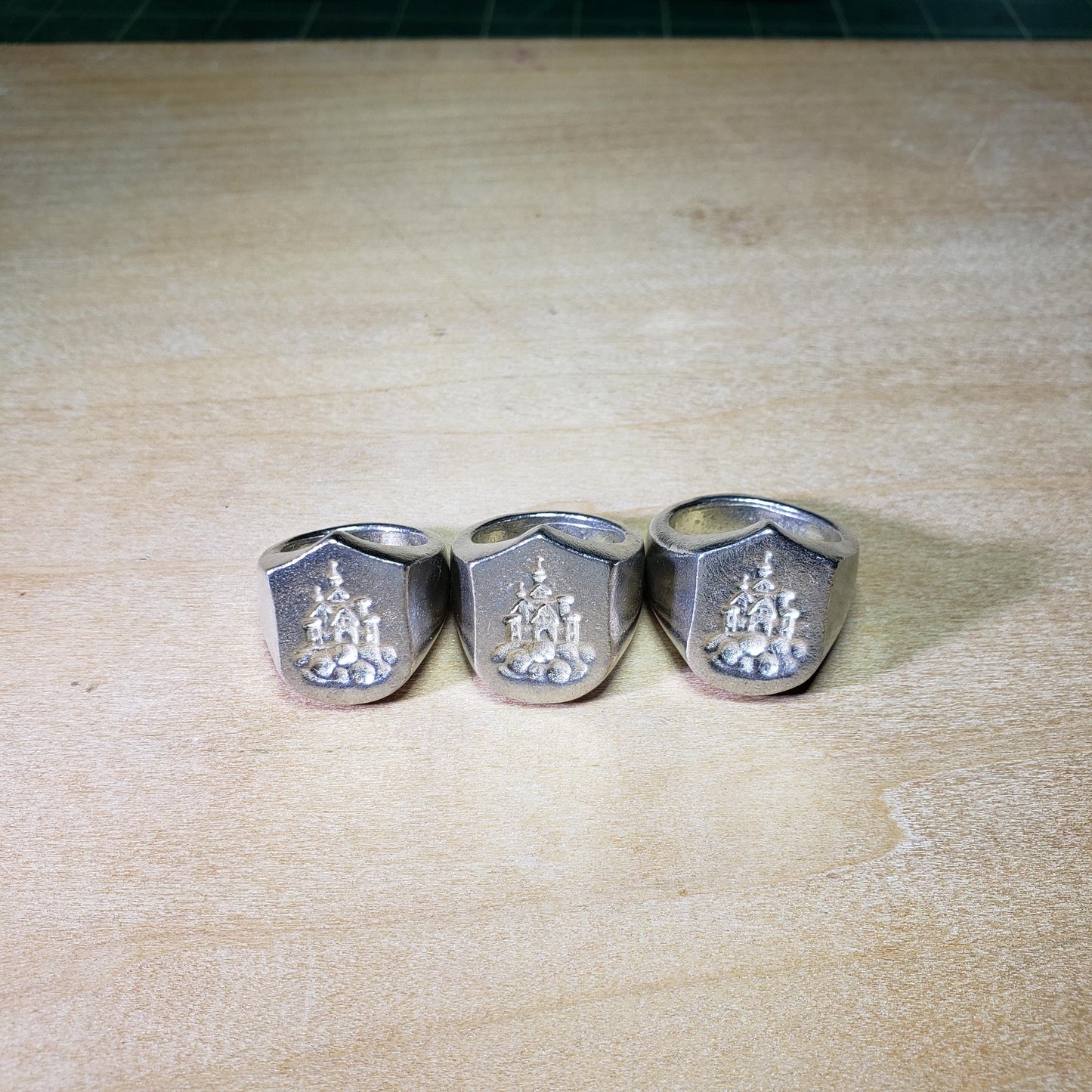 Cloud castle wax seal signet ring