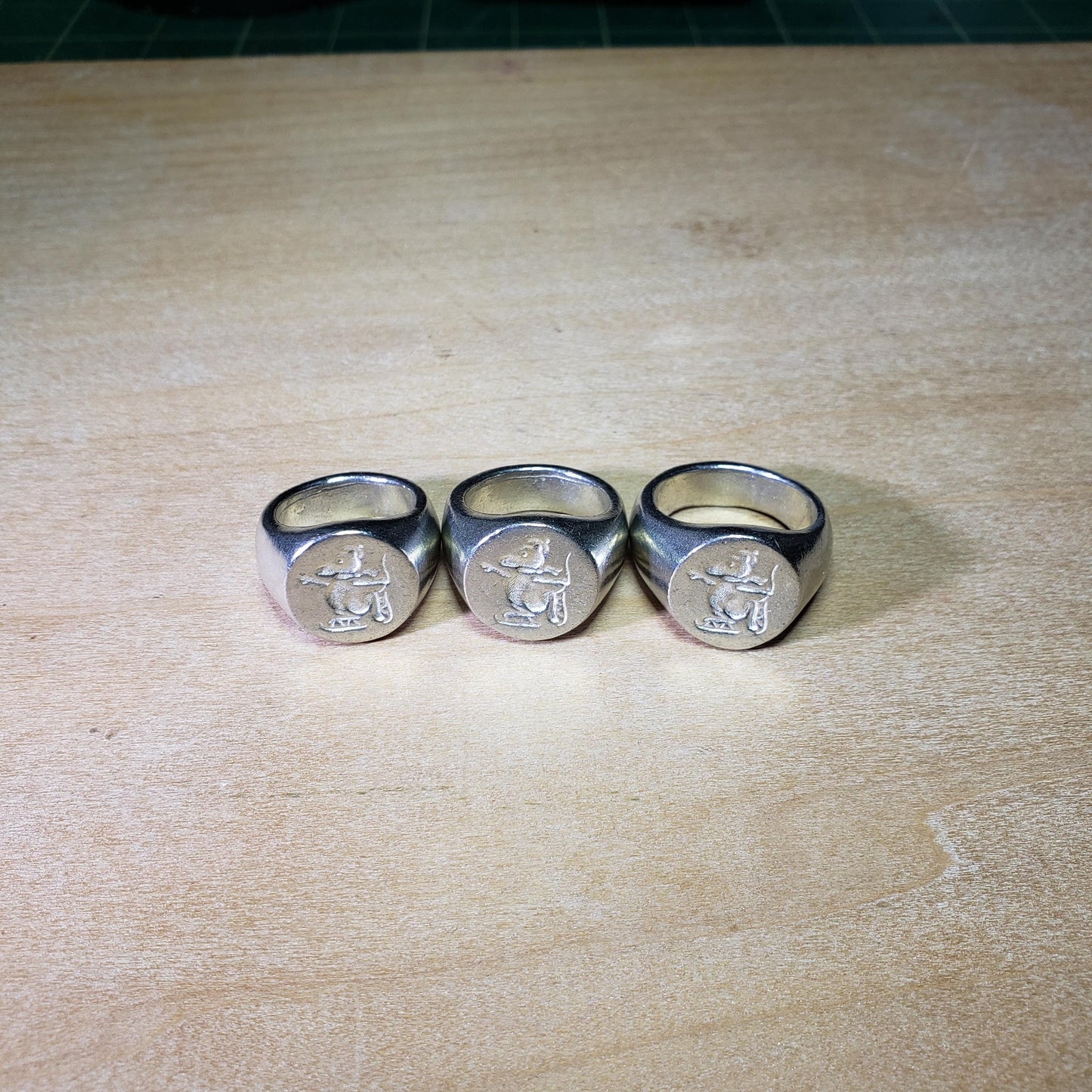 Mice skater wax seal signet ring